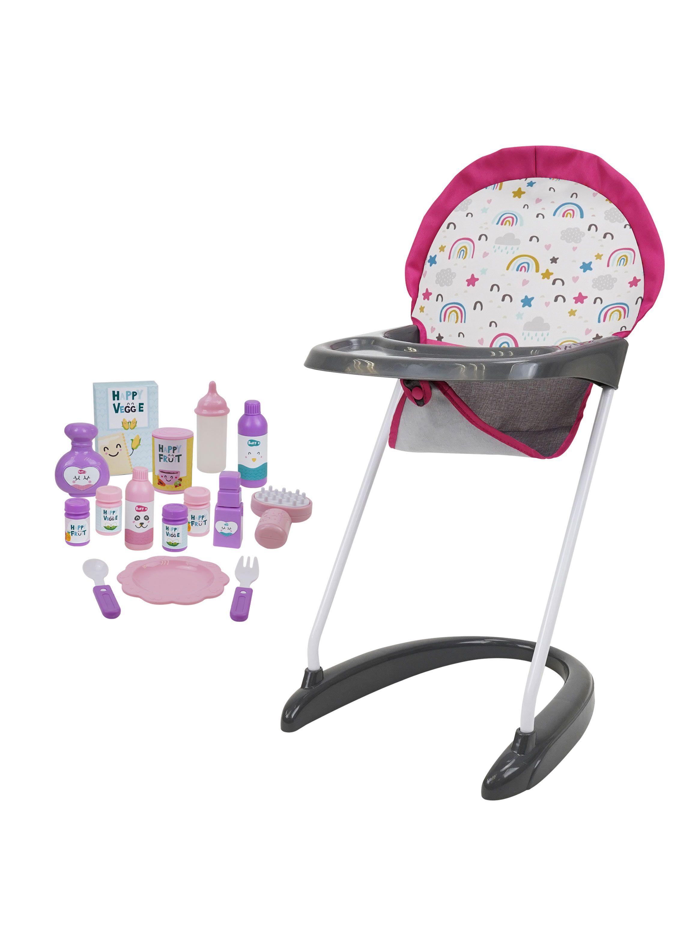 Set Bebé 21 Piezas para Muñecas Rainbow Fun Gris/Blanco/Rosa-2
