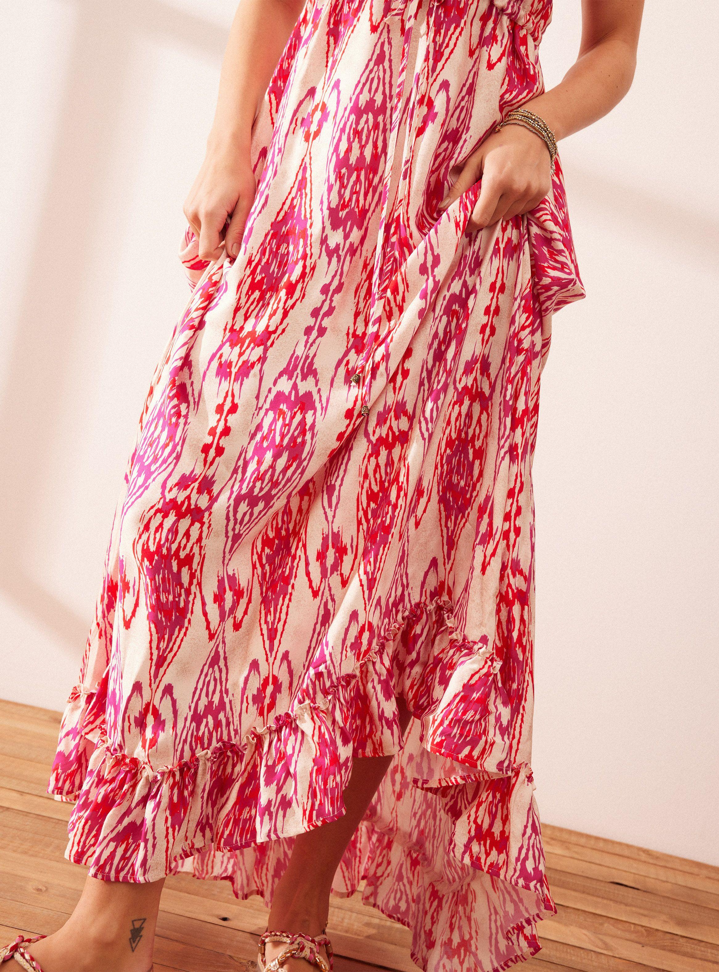 Vestido Tela Estampada con Lazo-2