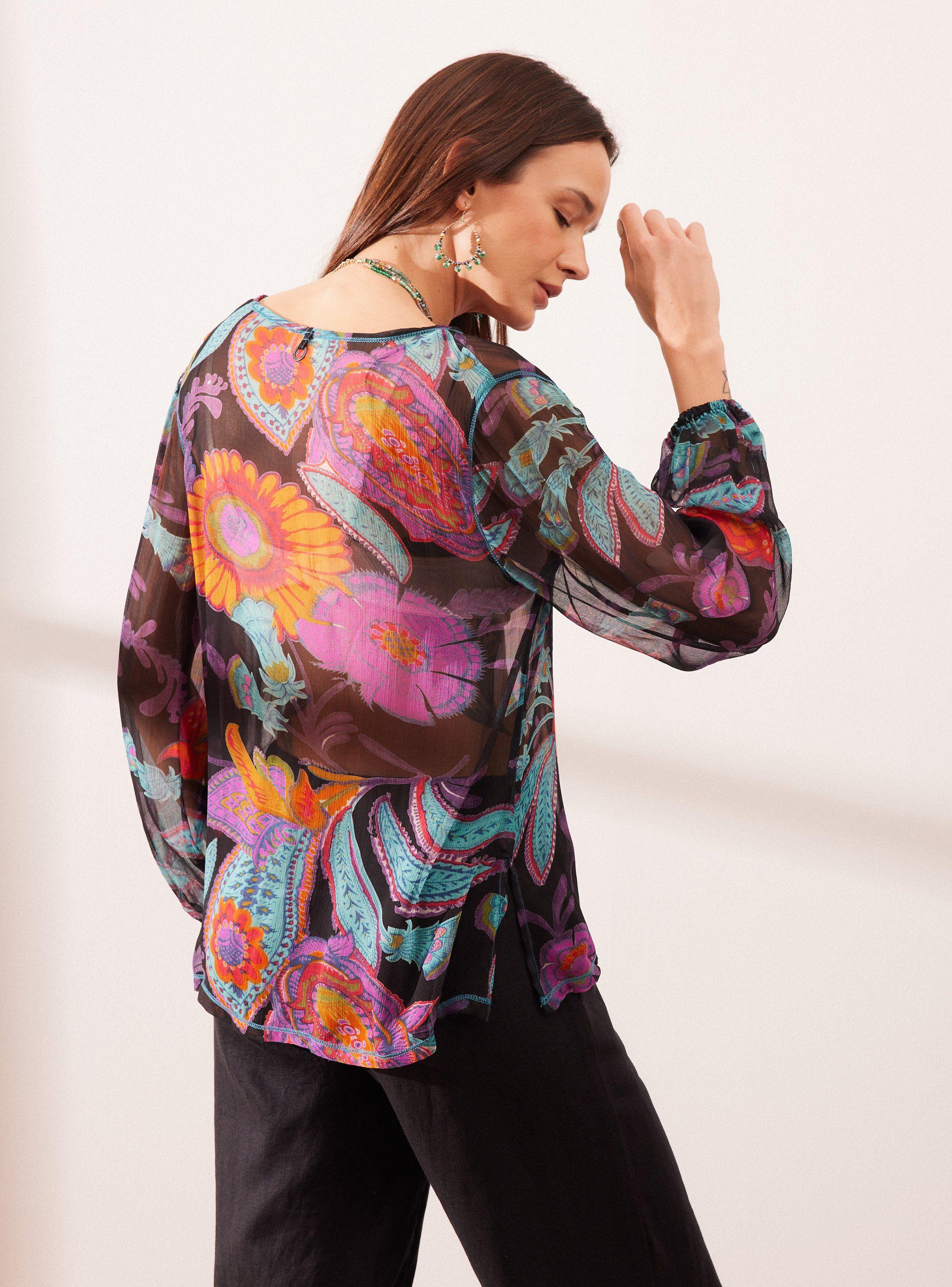 Blusa Estampada Transparente-1