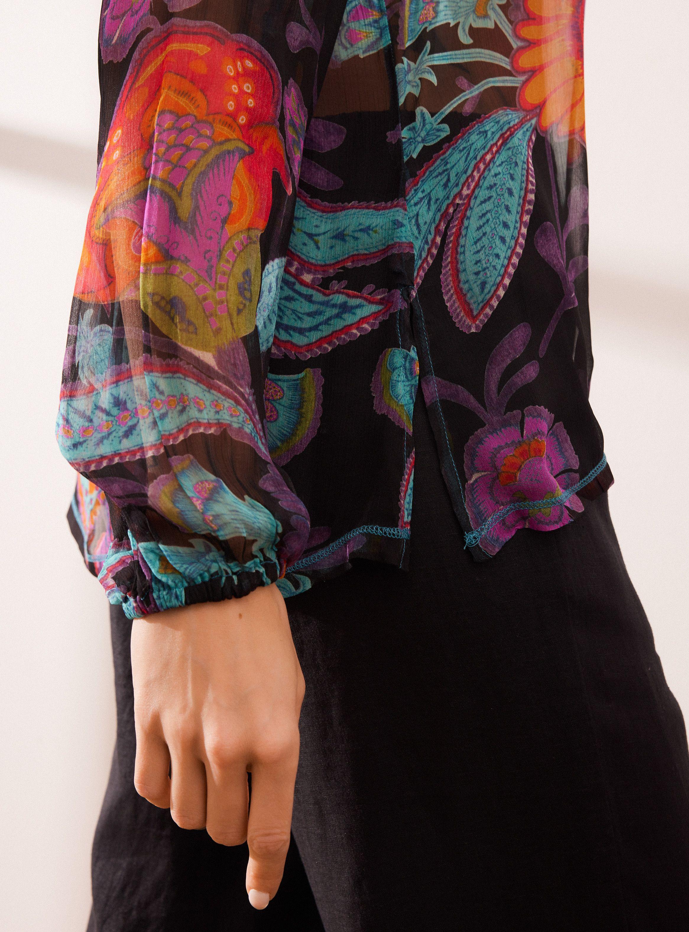 Blusa Estampada Transparente-3