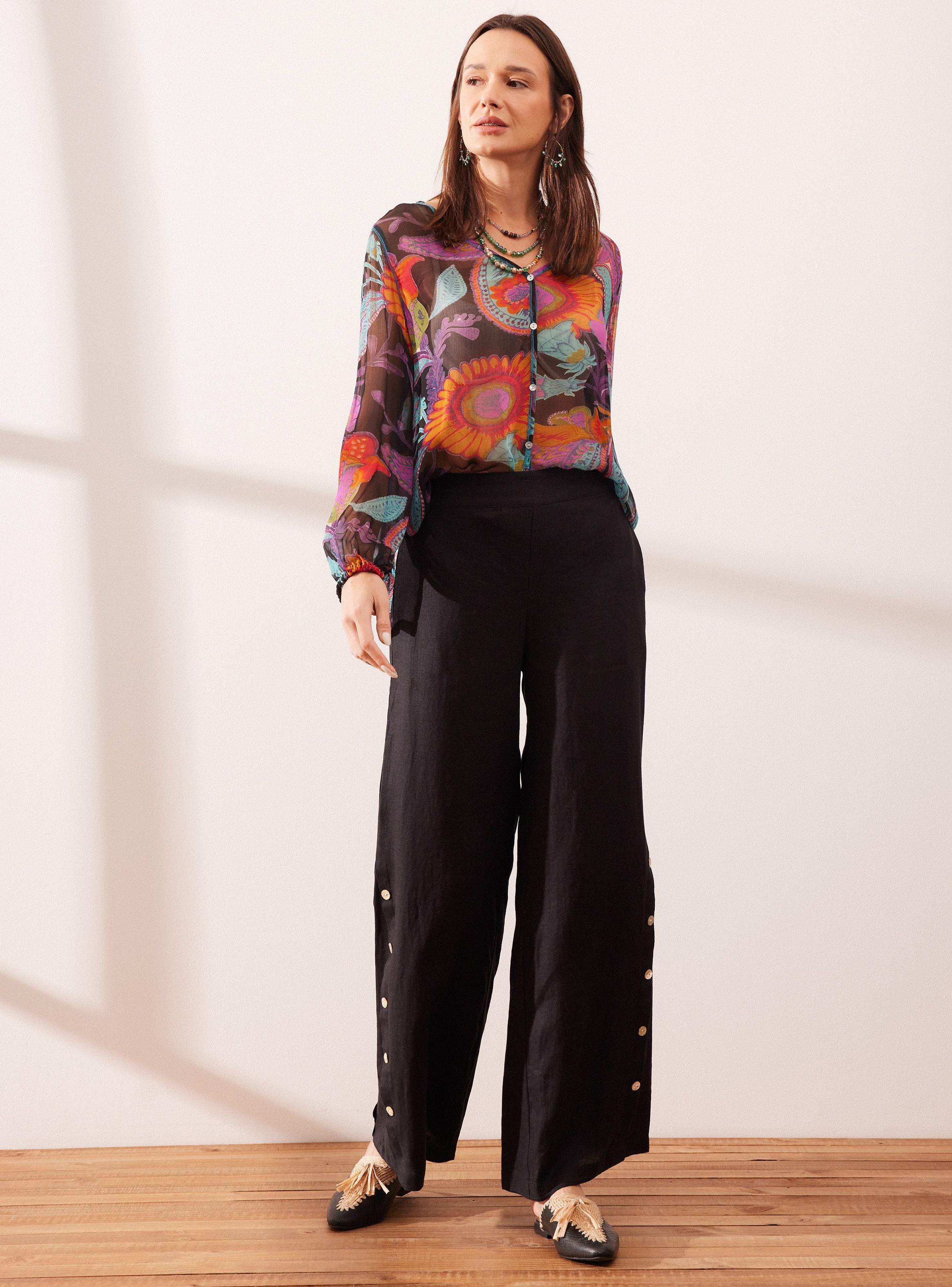 Blusa Estampada Transparente-4