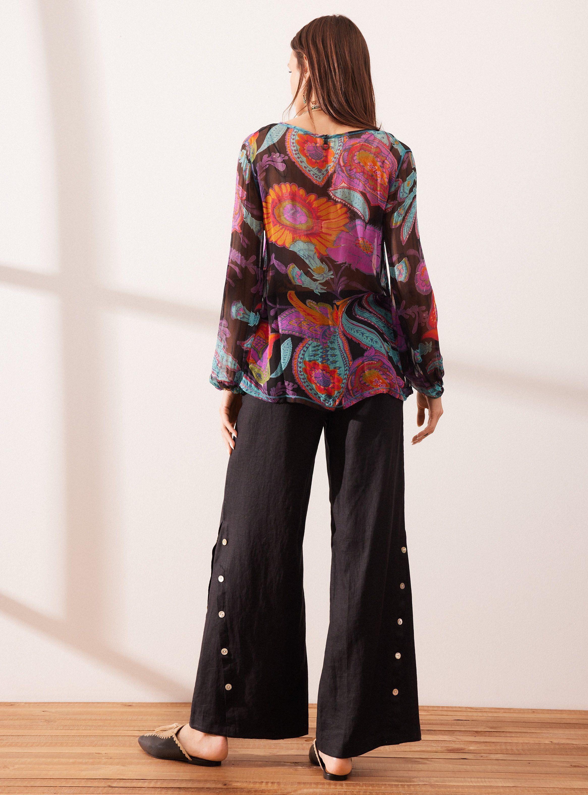Blusa Estampada Transparente-5