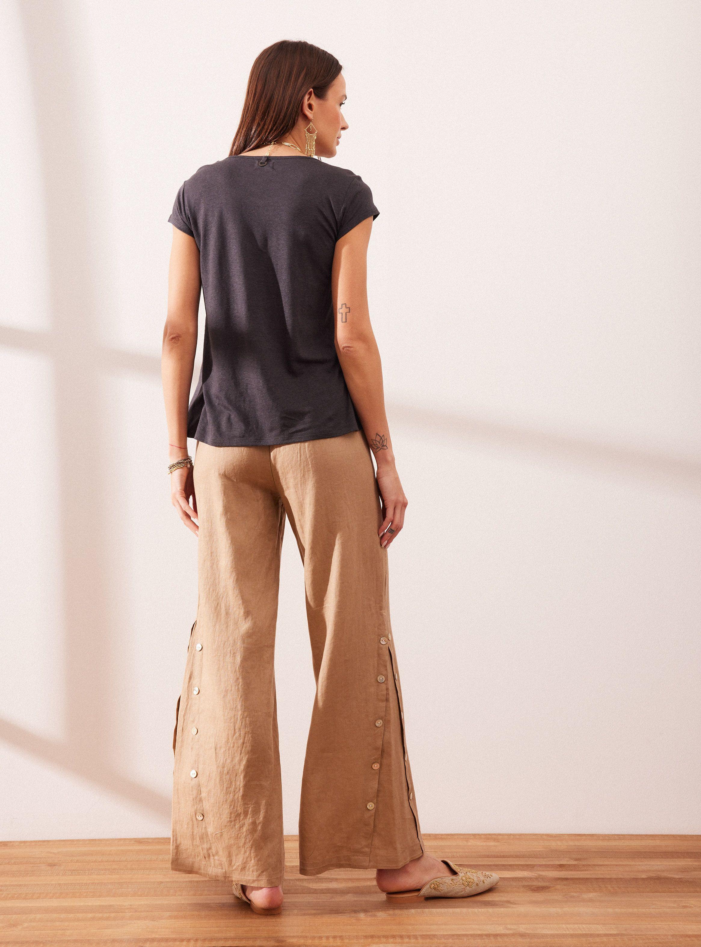 Polera Estampado Mandala Folia con Lino-5