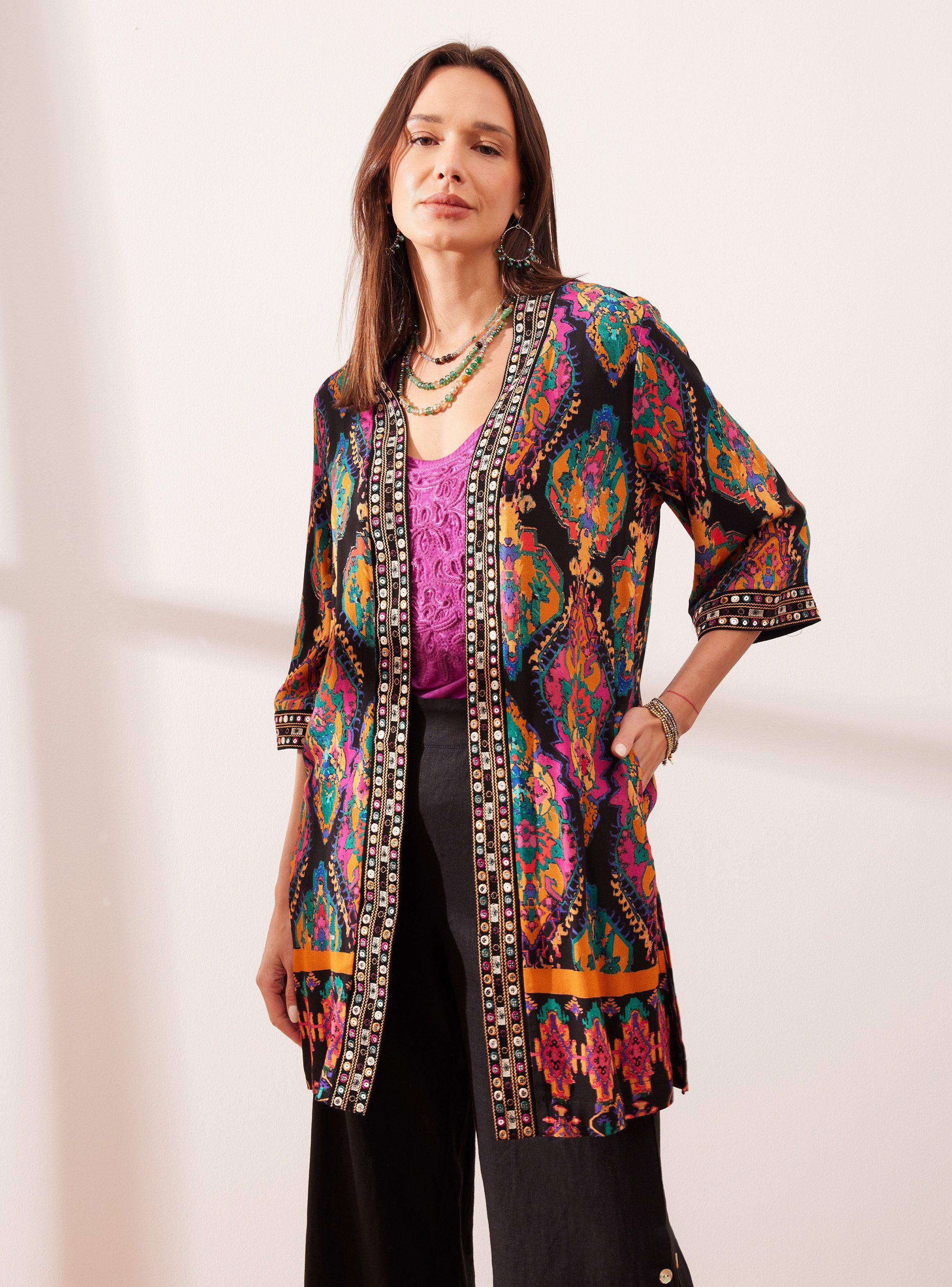 Chaqueta Kimono Estampado-0
