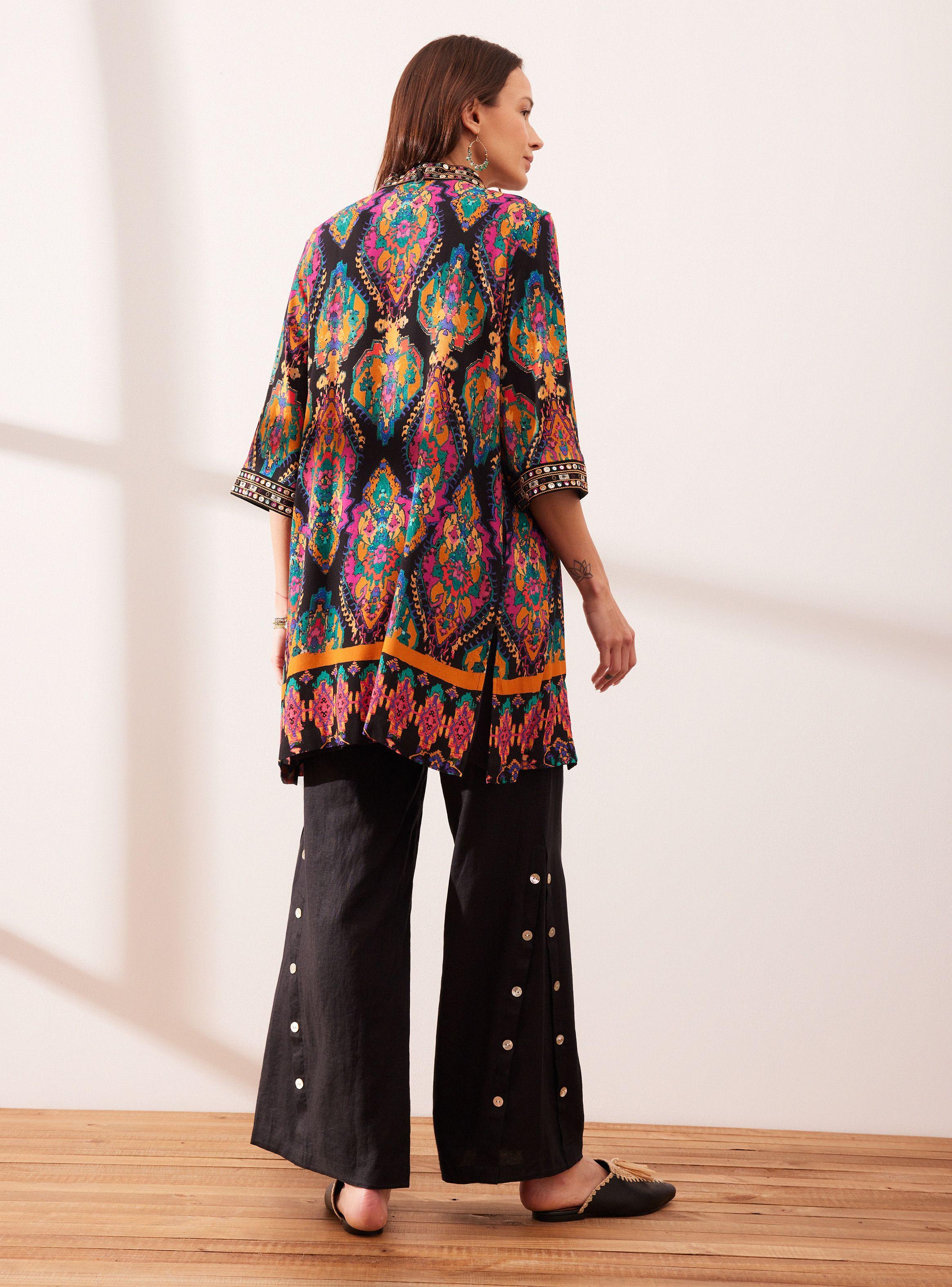 Chaqueta Kimono Estampado-5