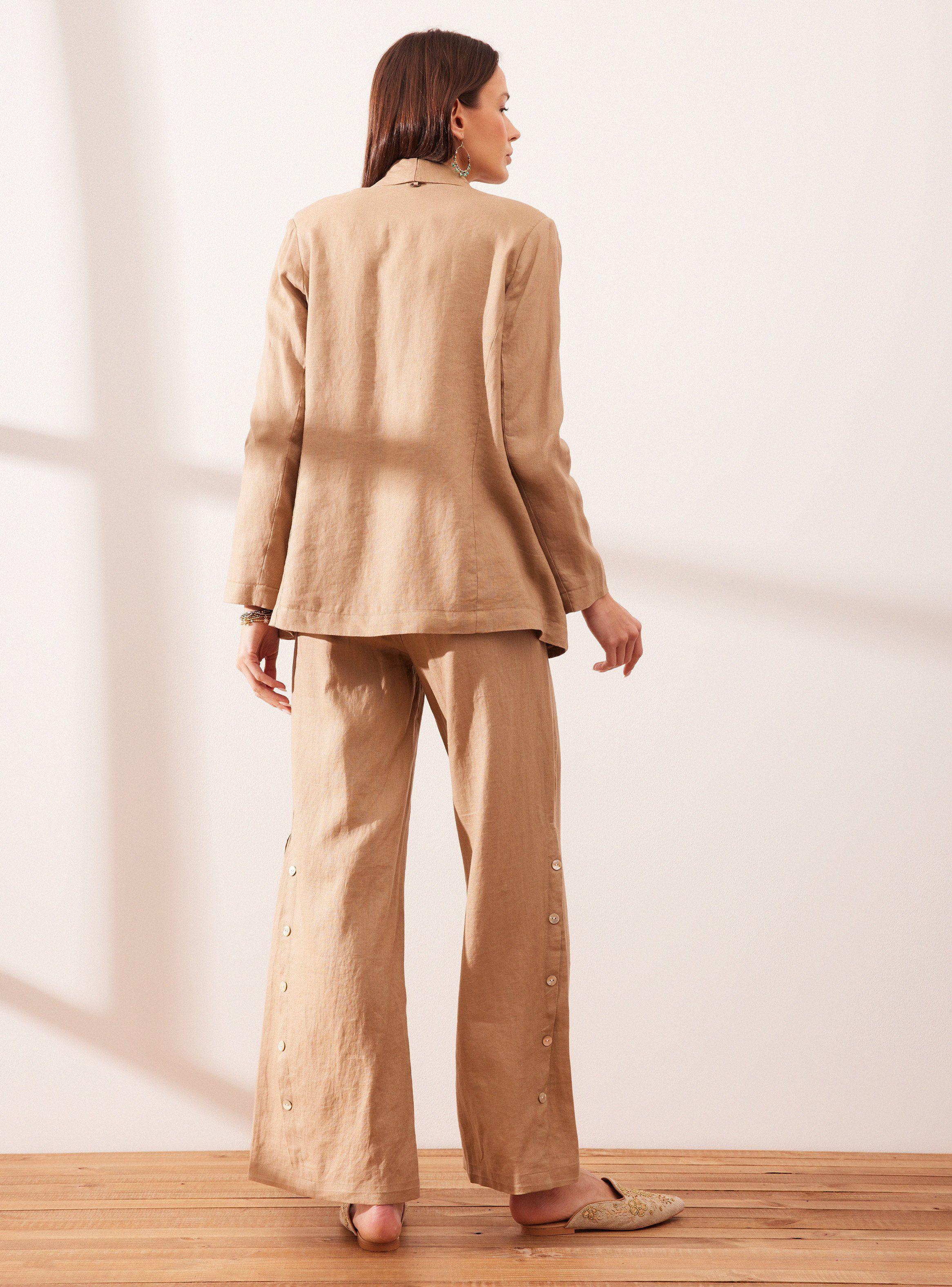 Blazer de Lino con Solapa Lino-5