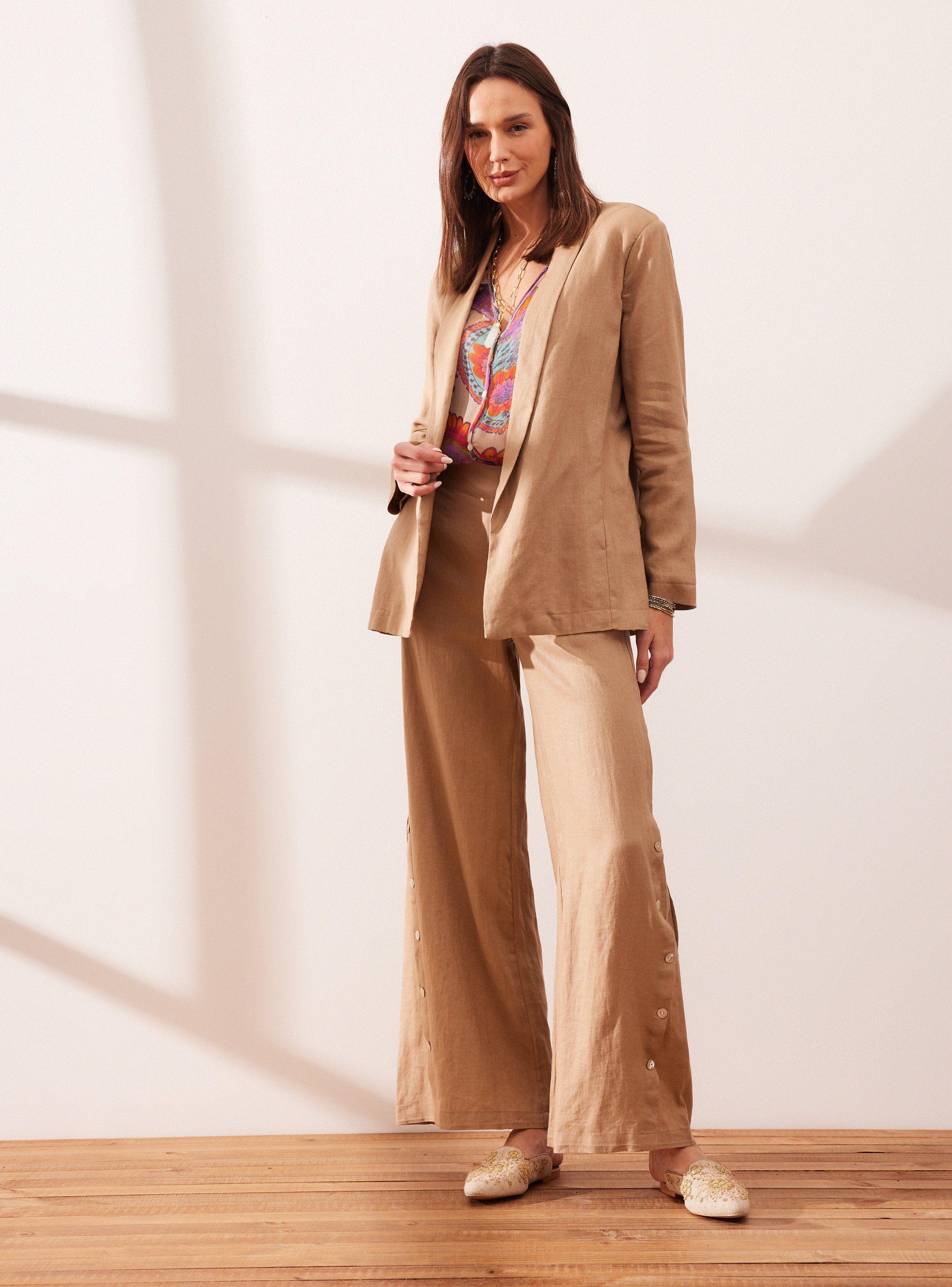 Blazer de Lino con Solapa Lino-4