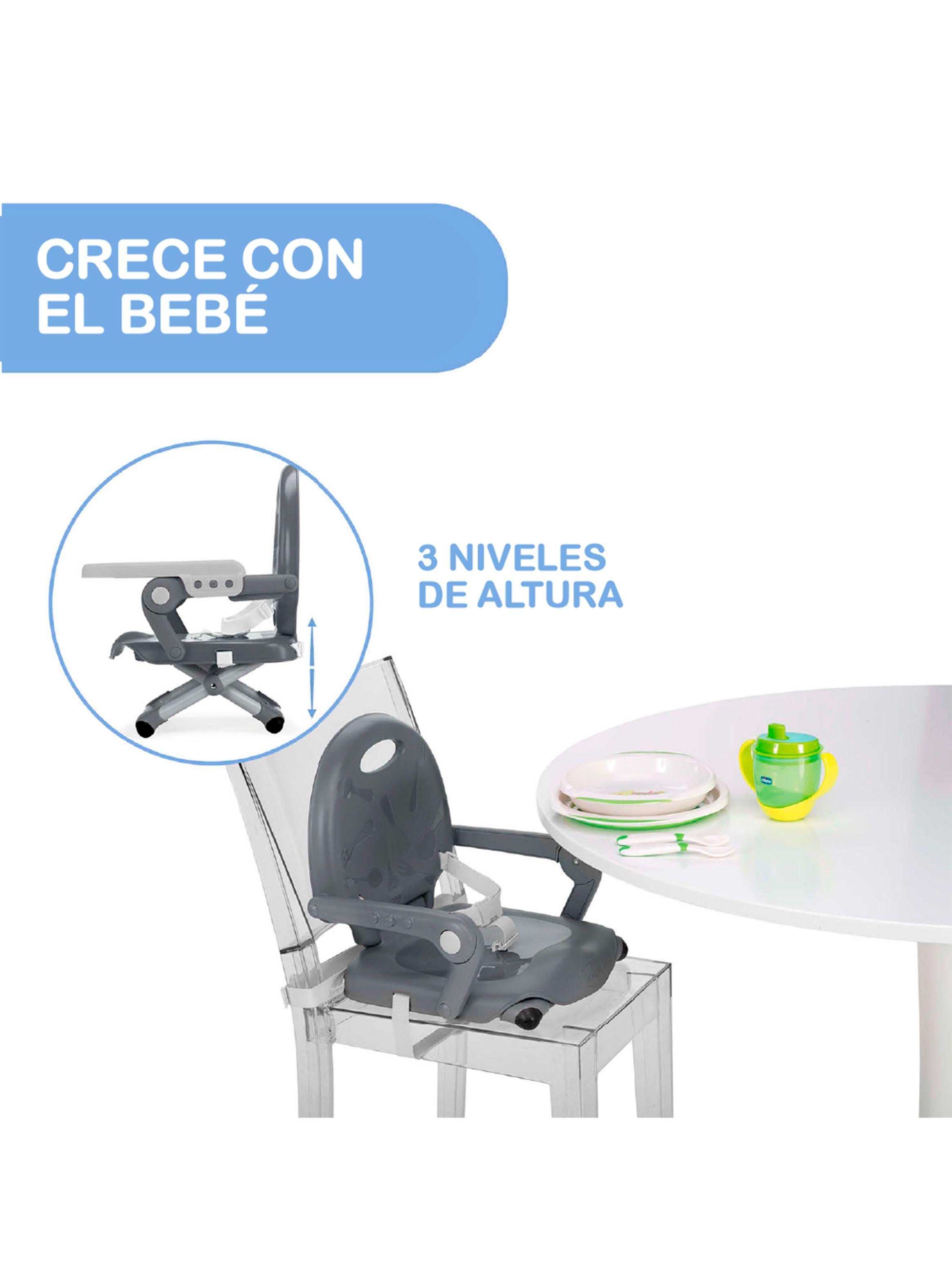 Silla de Comer Tipo Booste Pocket Snack Grey-3