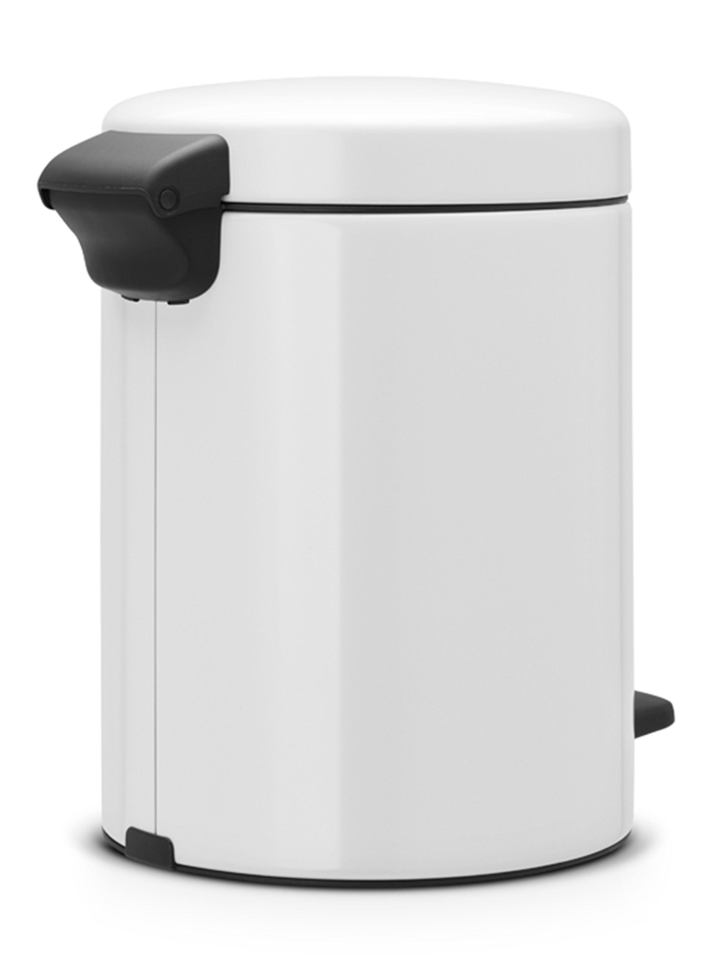 Basurero Pedal NewIcon 5 Litros Blanco-2