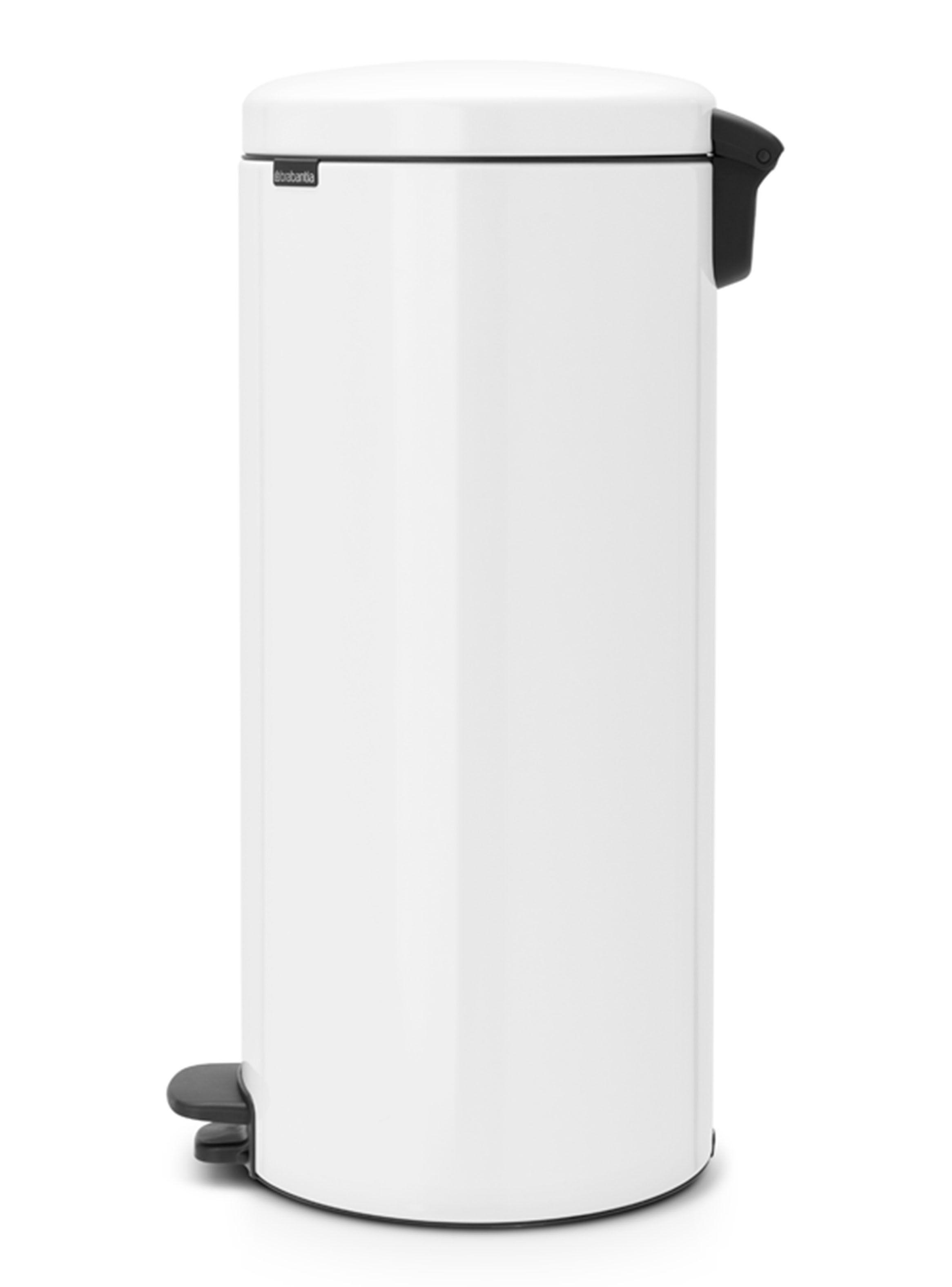 Basurero Pedal NewIcon 30 Litros Blanco-1