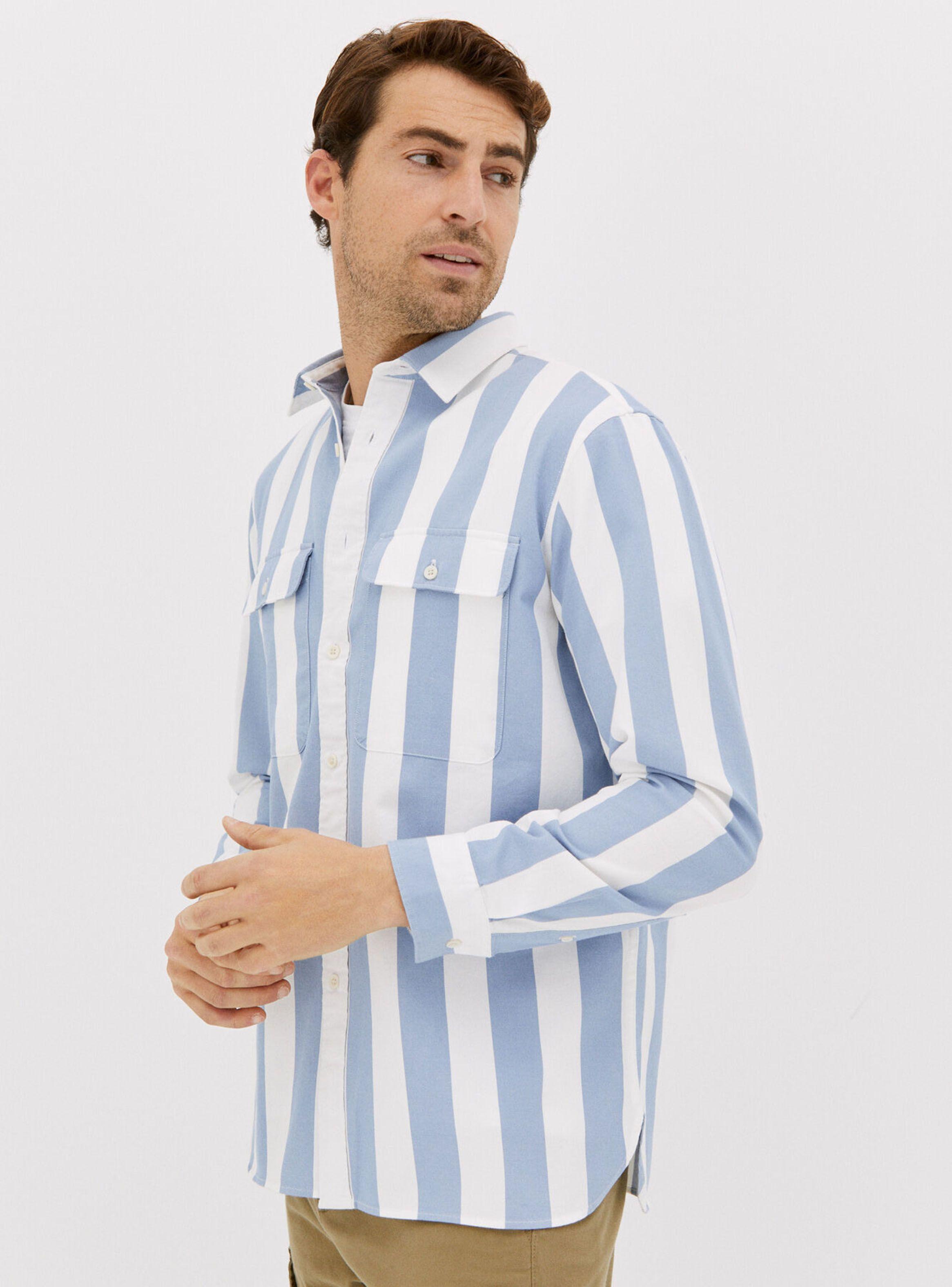 Camisa Rayas Azul Claro-2