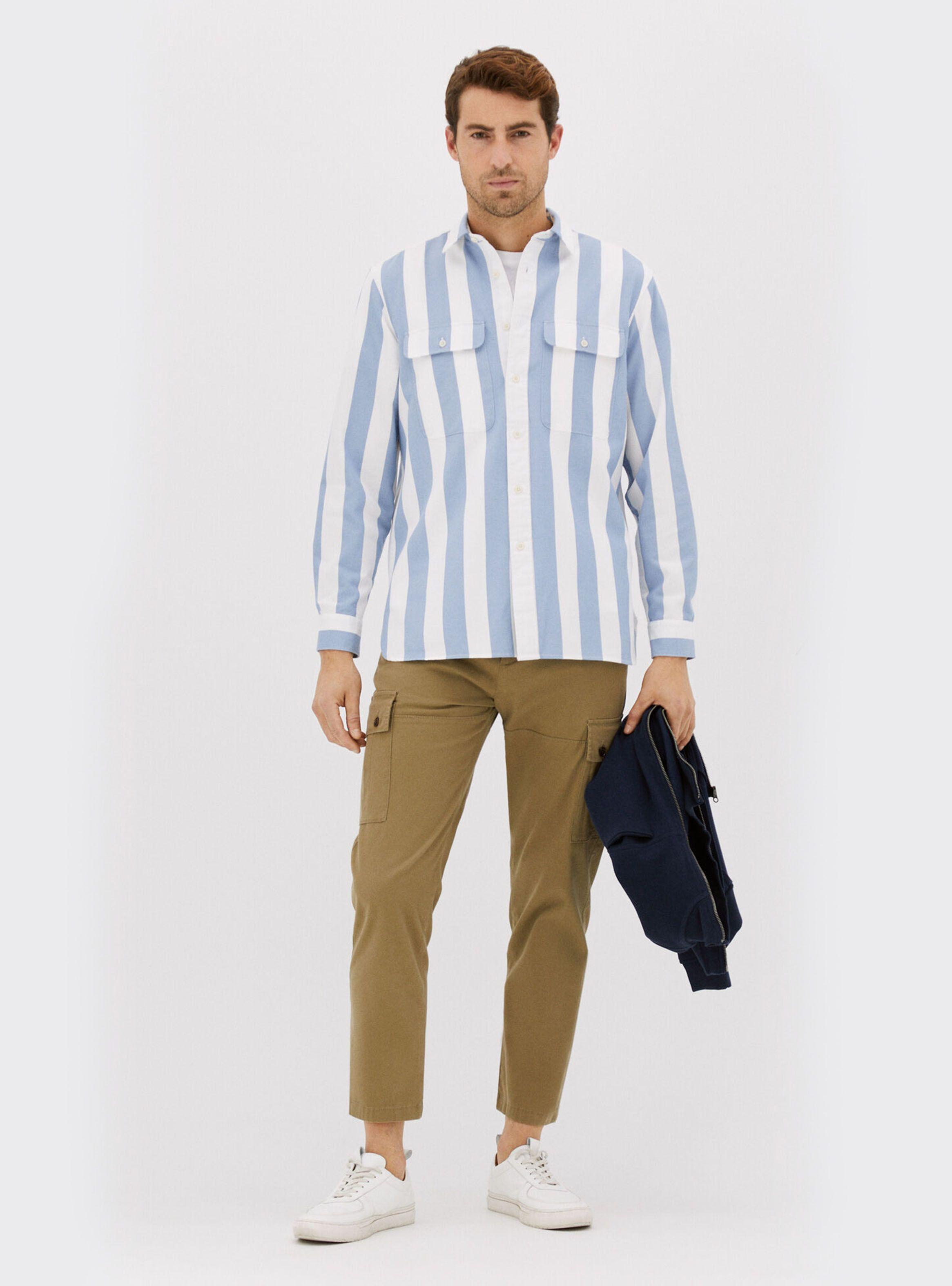 Camisa Rayas Azul Claro-3