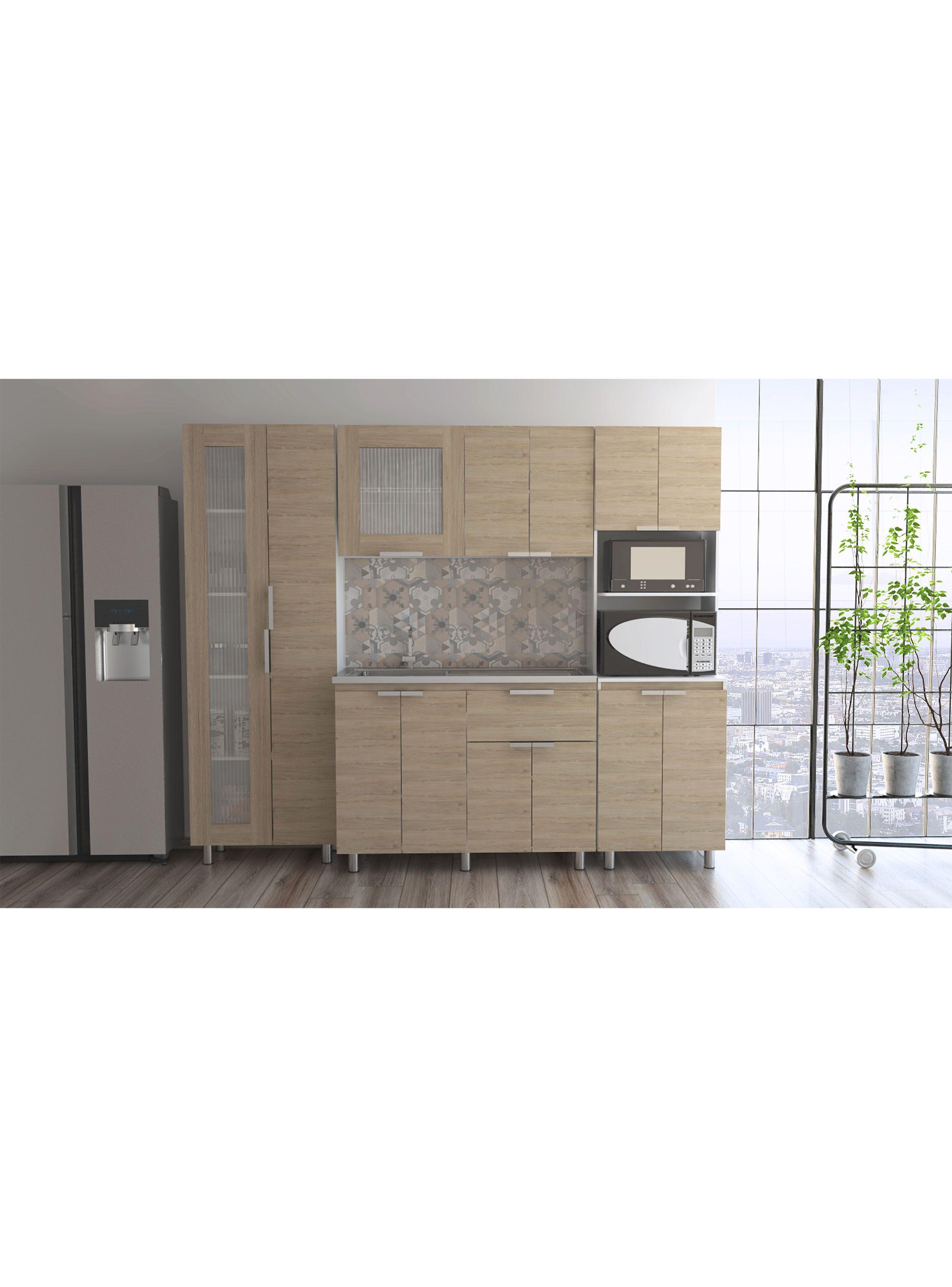 Combo Mueble Inferior/Superior + Alacena + Microondas Fendi-5