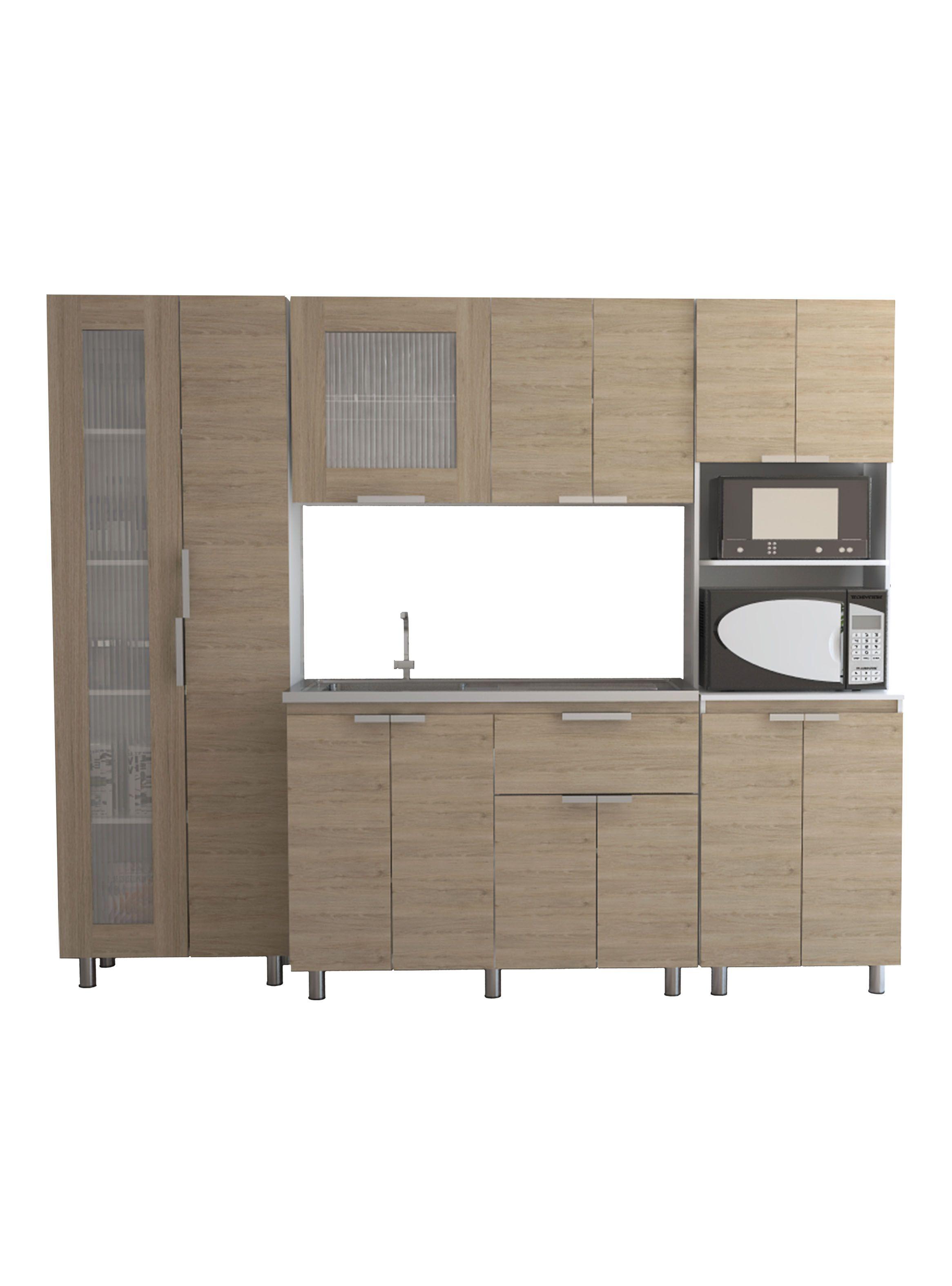 Combo Mueble Inferior/Superior + Alacena + Microondas Fendi-0