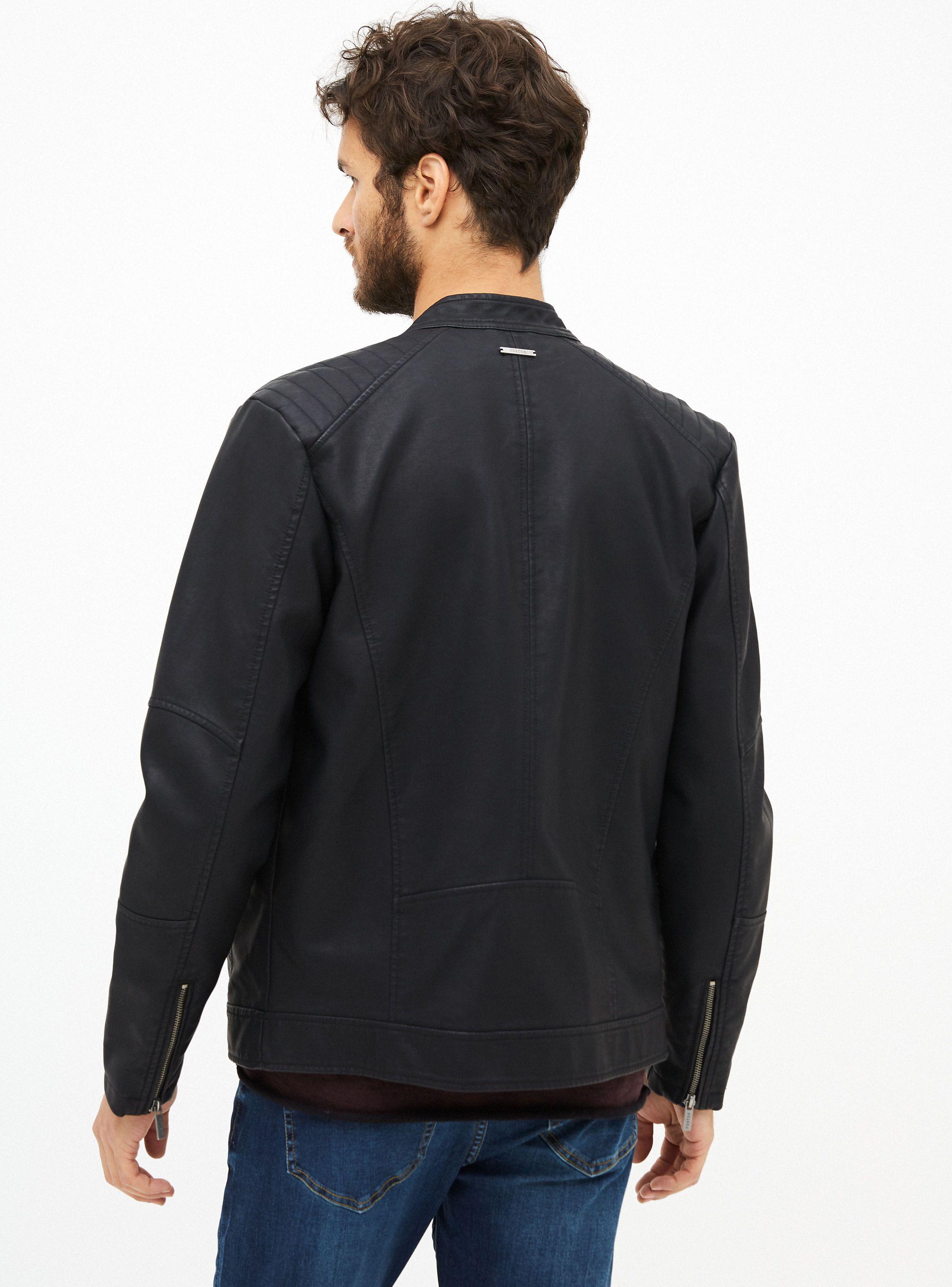 Chaqueta PU Cuello Mao Foster-1