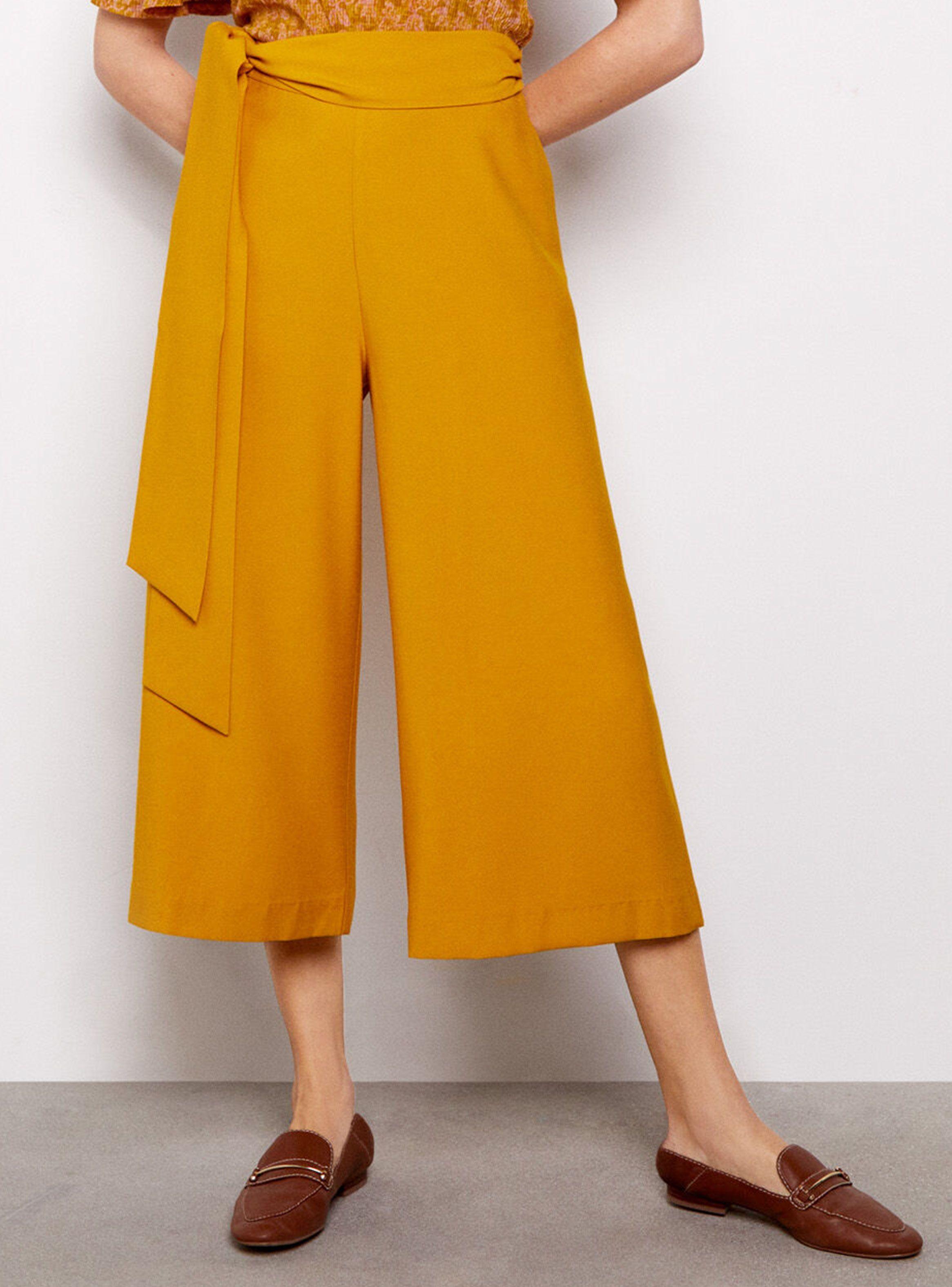 Pantalón Culotte Mostaza-0