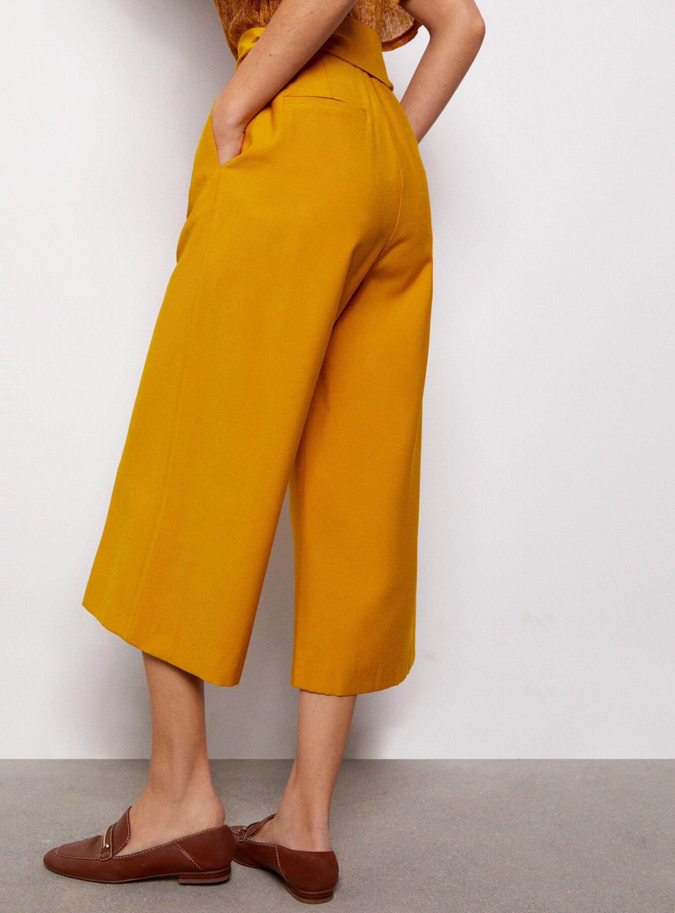 Pantalón Culotte Mostaza-1