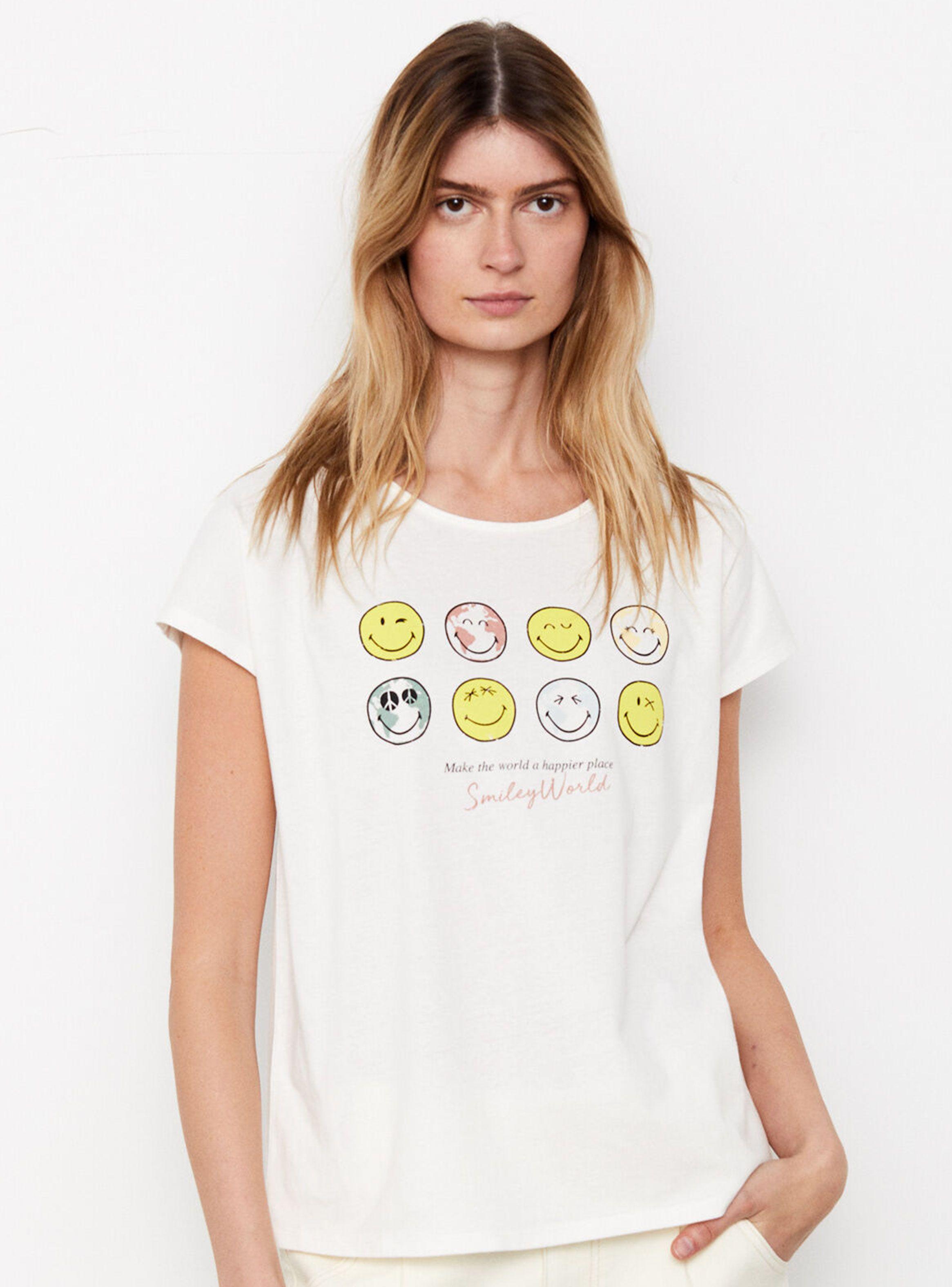 Polera Estampado Sonrisas Manga Corta-0