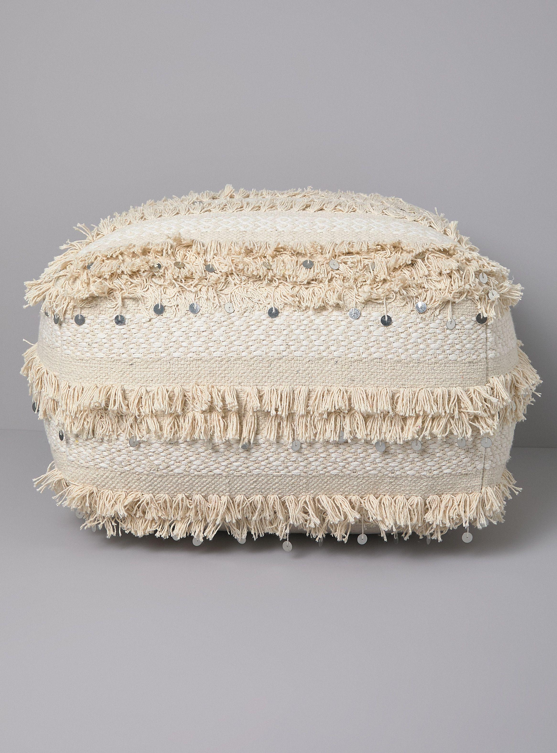 Pouf Beige 50x50 cm-0