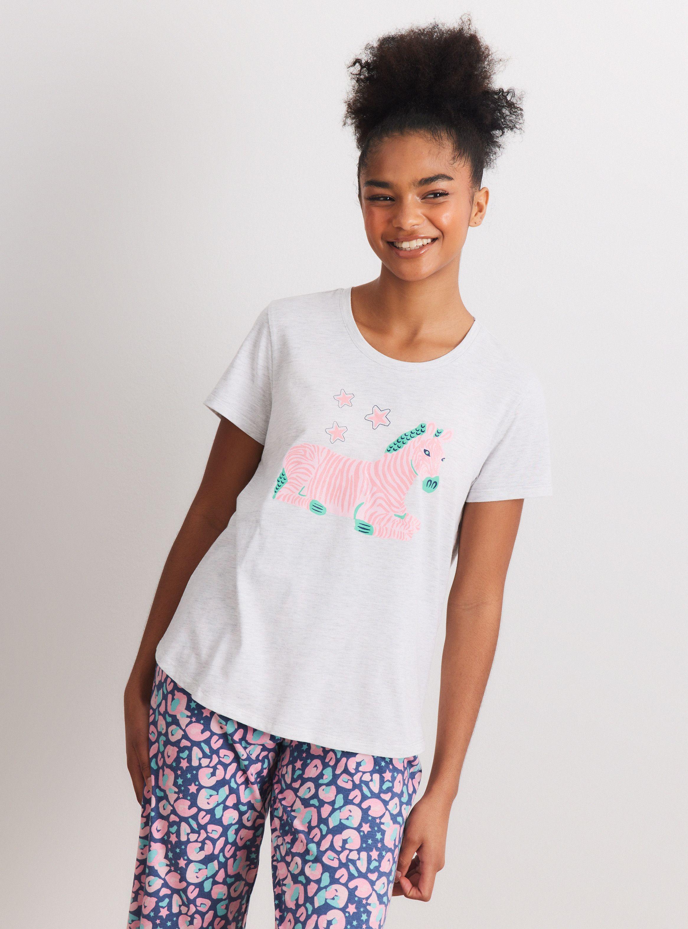 Polera Pijama Estampado con Brillos Ármalo-0