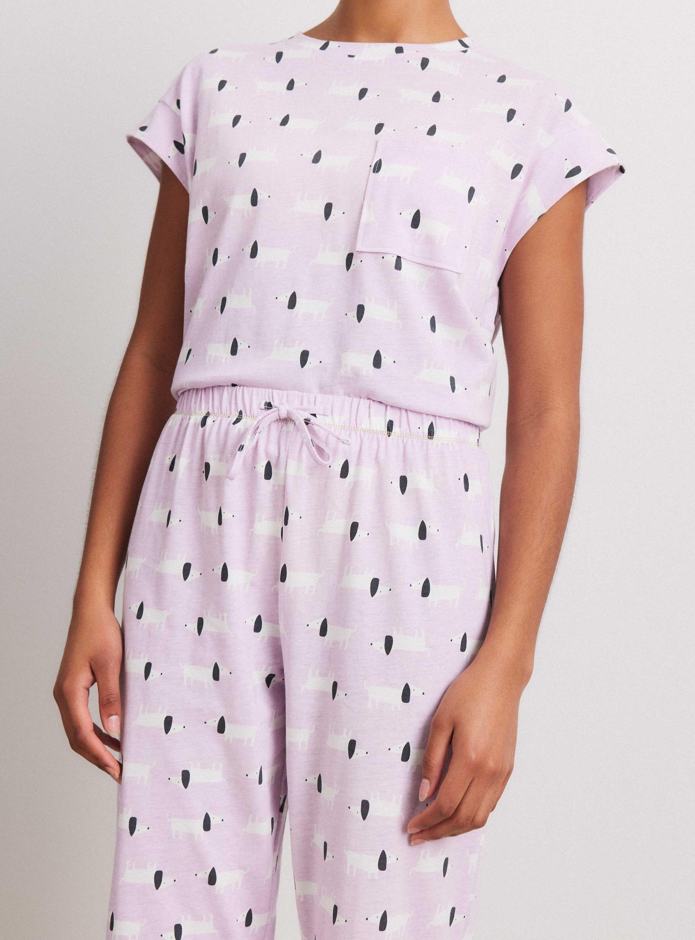 Pijama Top con Bolsillo Full Print-2