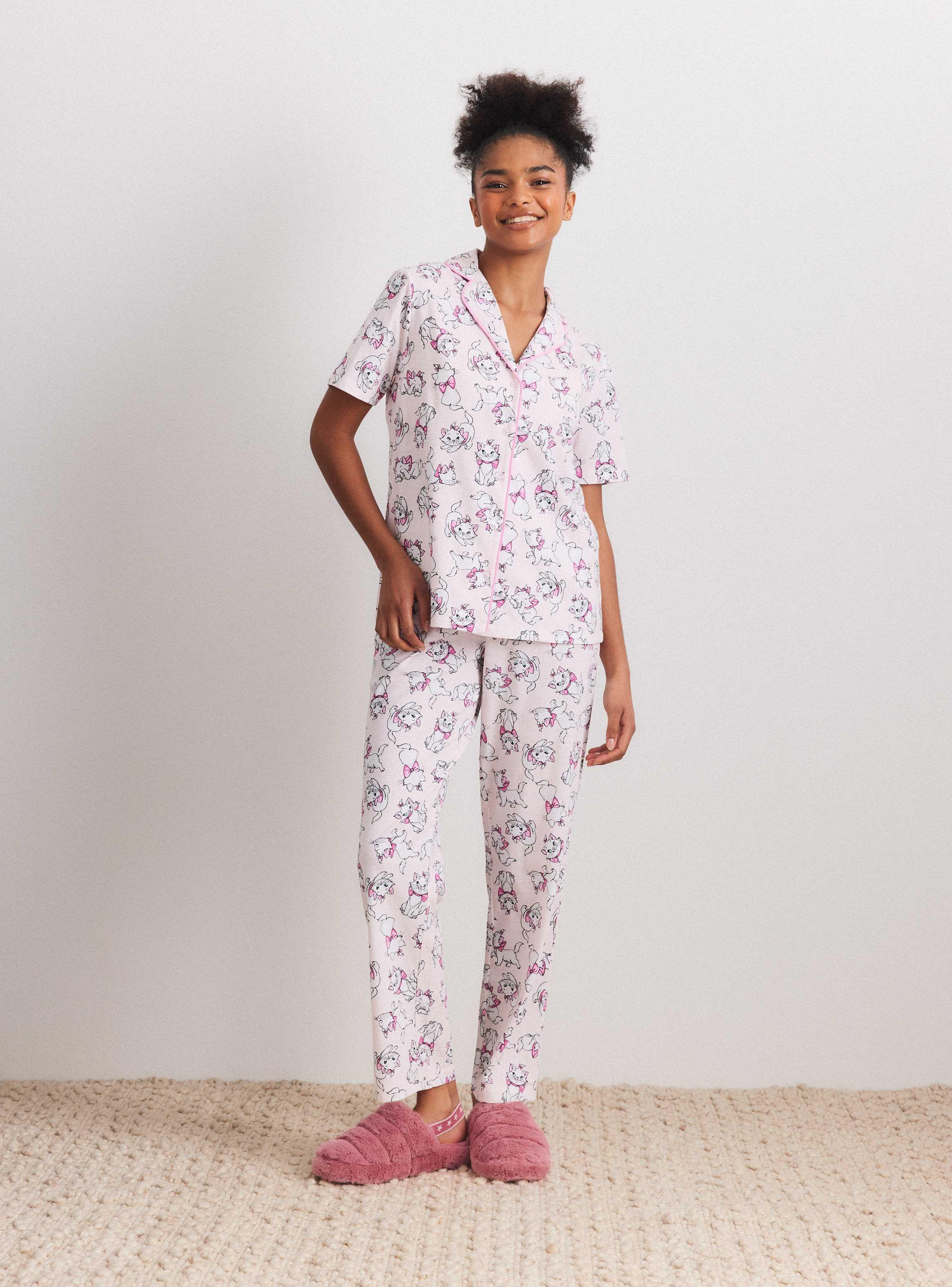 Pijama Camisero Full Print Disney Marie-4