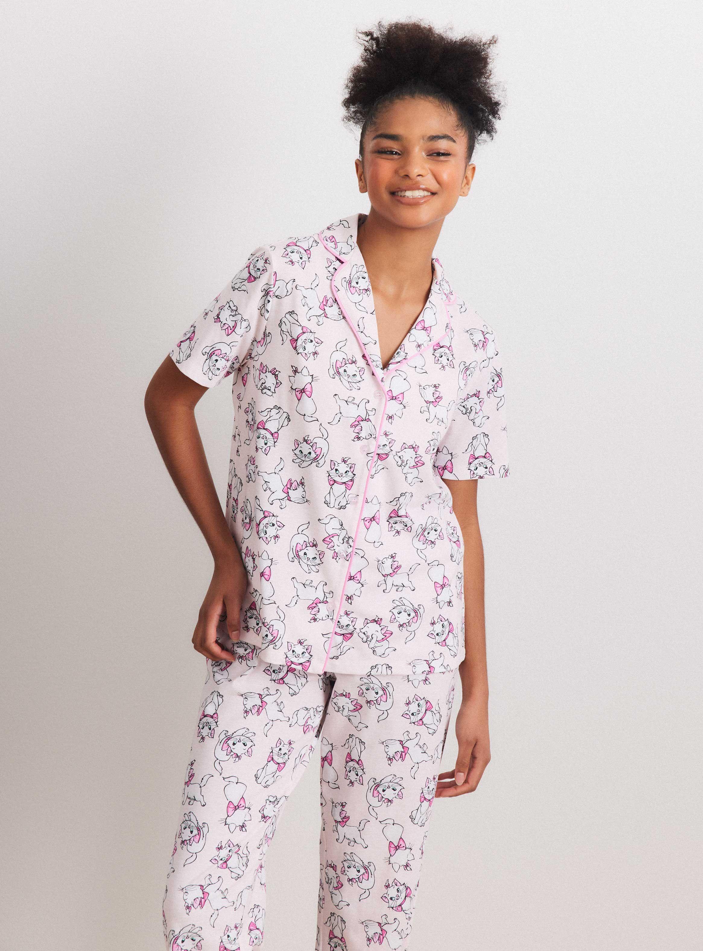 Pijama Camisero Full Print Disney Marie-0