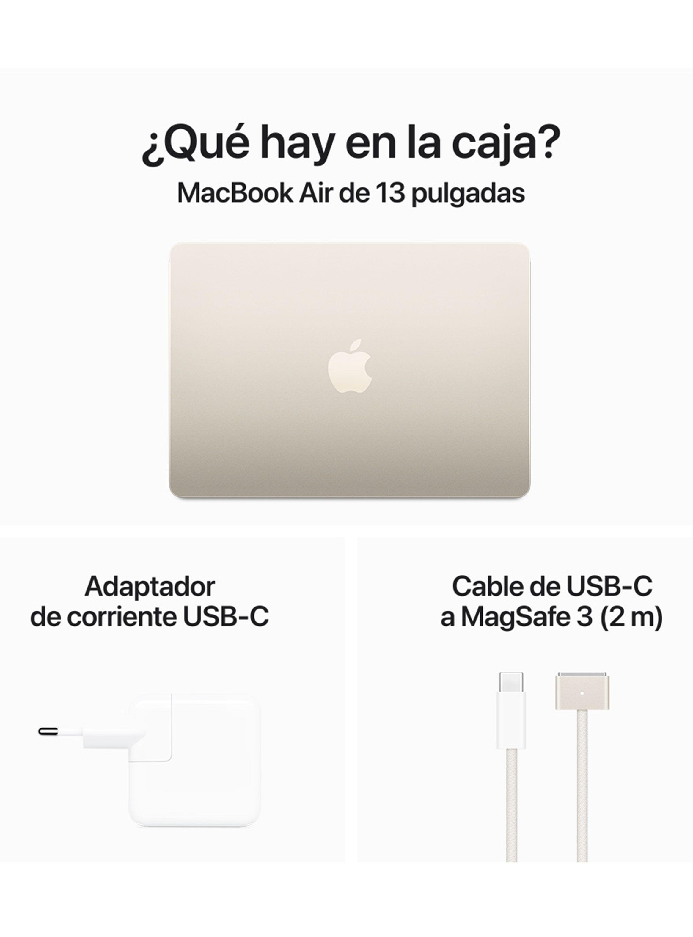 Apple MacBook Air 13" M3 8n CPU 8n GPU 8GB RAM 256GB SSD Blanco Estelar-4