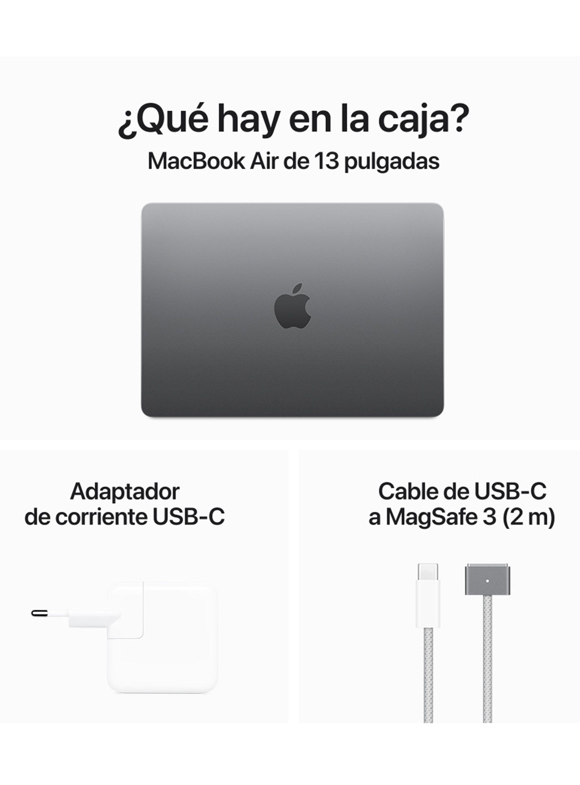 Apple MacBook Air 13" M3 8n CPU 8n GPU 8GB RAM 256GB SSD Gris Espacial-4