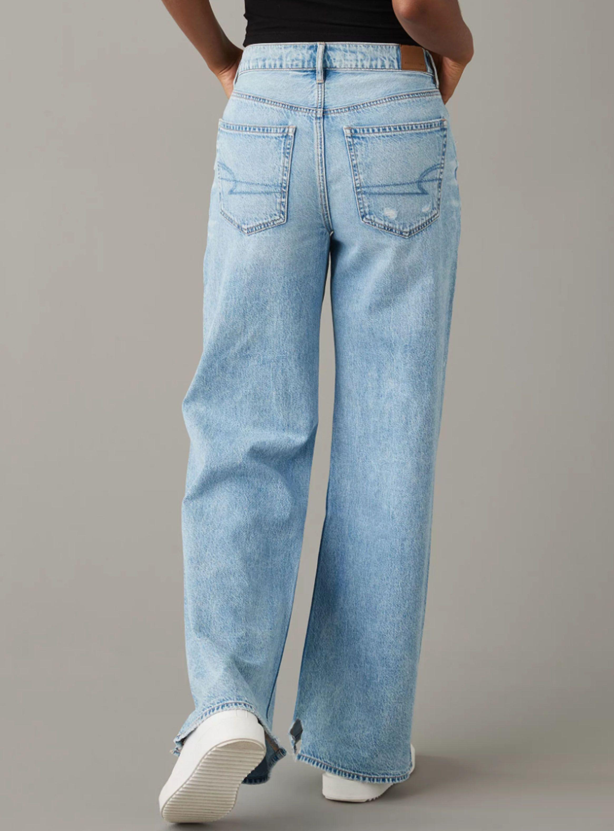 Jeans Super High-Waisted Baggy Wide-Leg con Drapeado-1