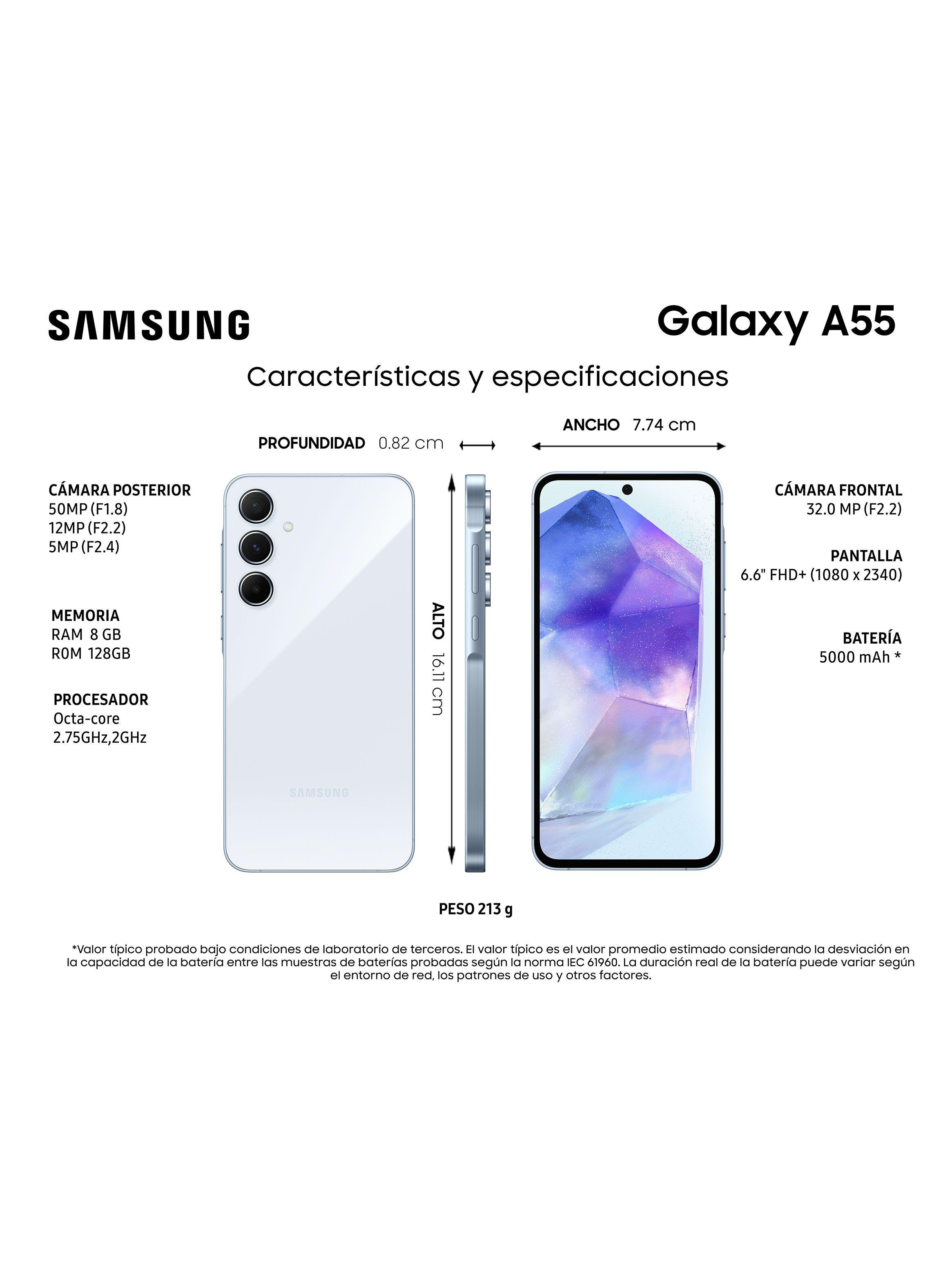 Smartphone Galaxy A55 5G 128GB 6.6" Awesome Iceblue Liberado-4