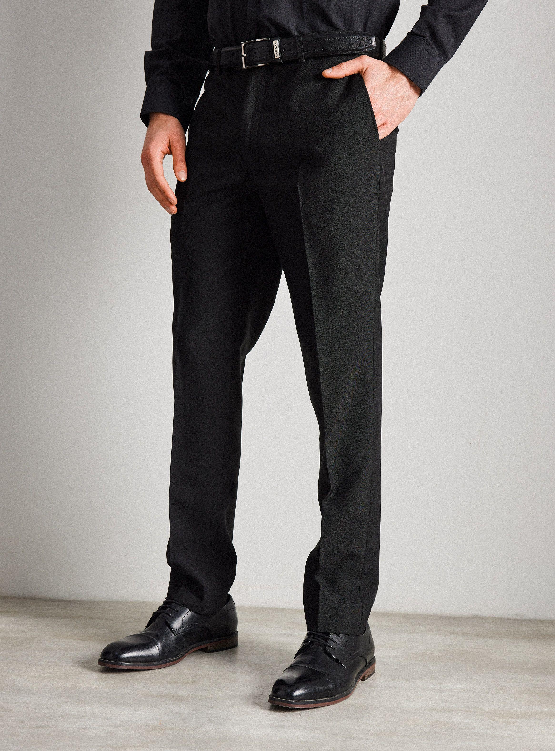 Pantalón Vestir Slim Fit Liso Negro-0