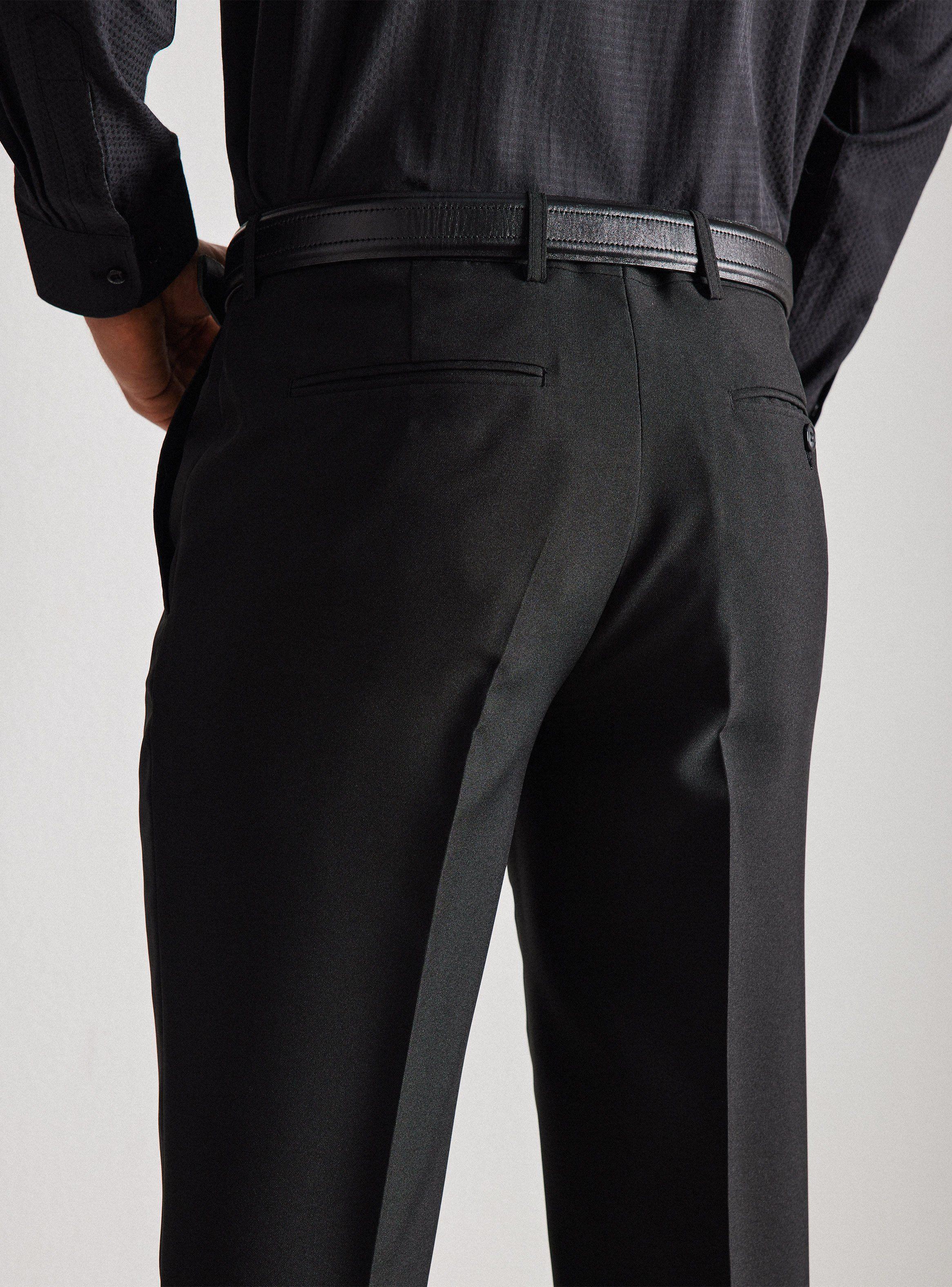 Pantalón Vestir Slim Fit Liso Negro-3