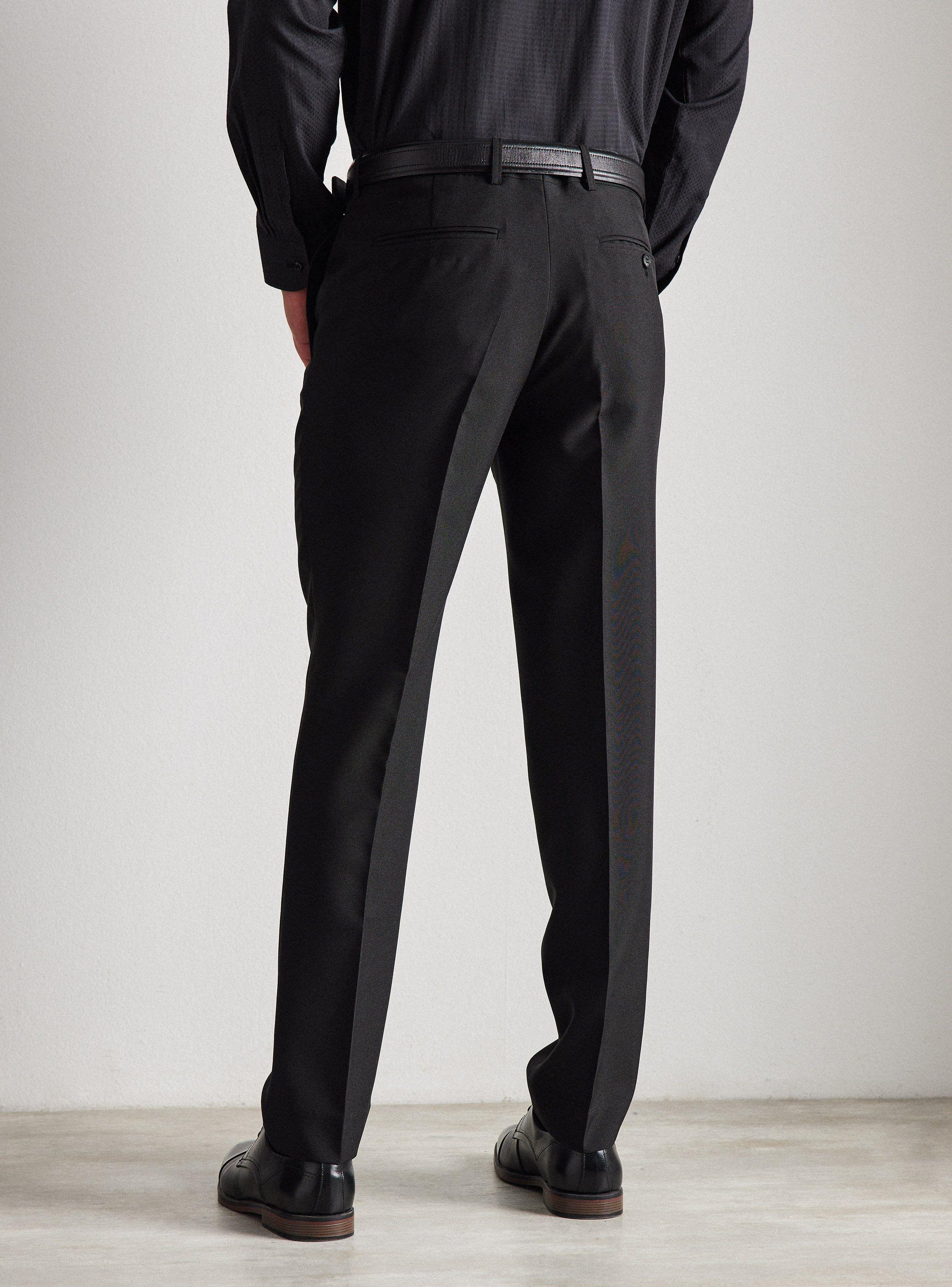 Pantalón Vestir Slim Fit Liso Negro-1