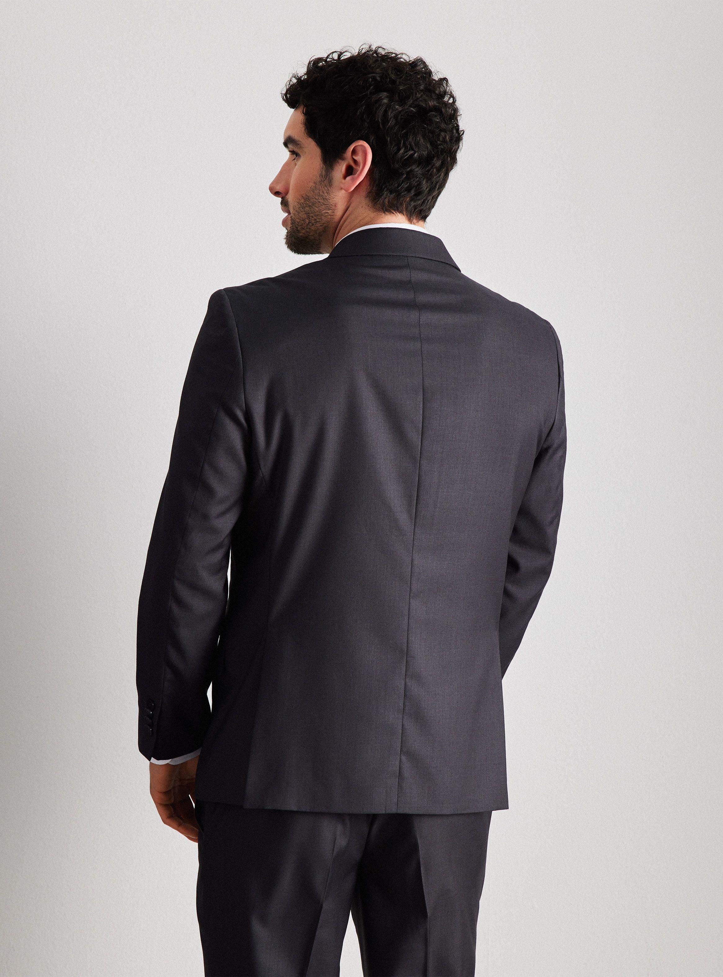 Traje Recto Liso Negro Slim Fit-1