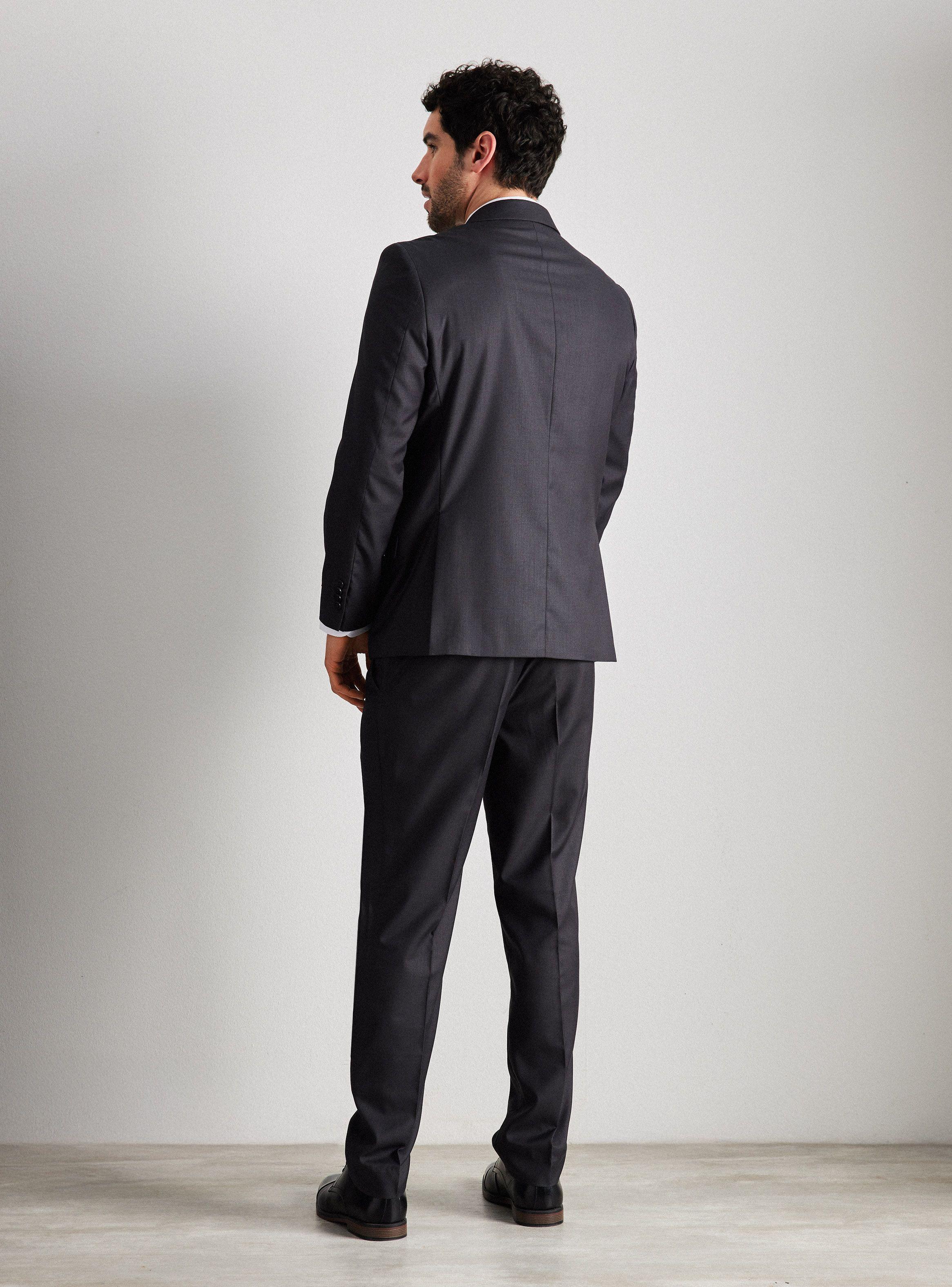 Traje Recto Liso Negro Slim Fit-5