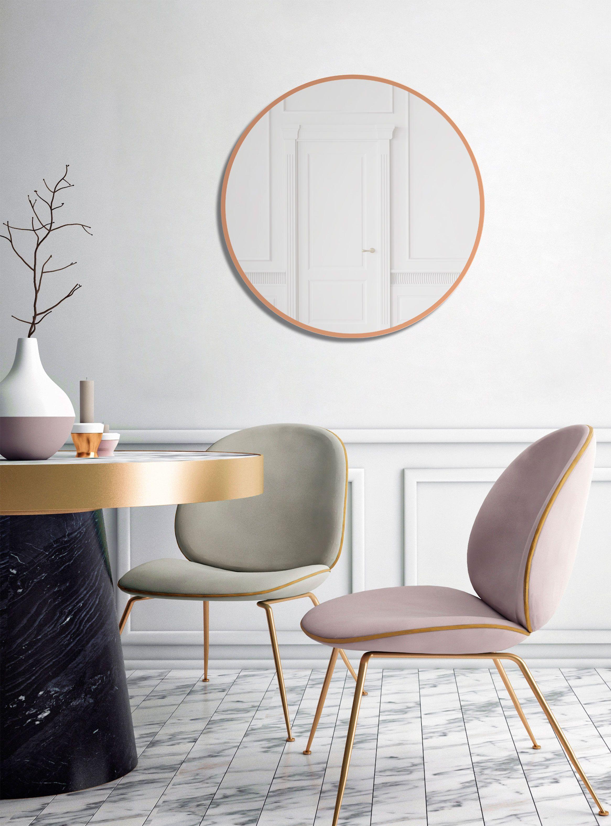Espejo Redondo Bronce 65 x 65 cm Alaniz Home-3