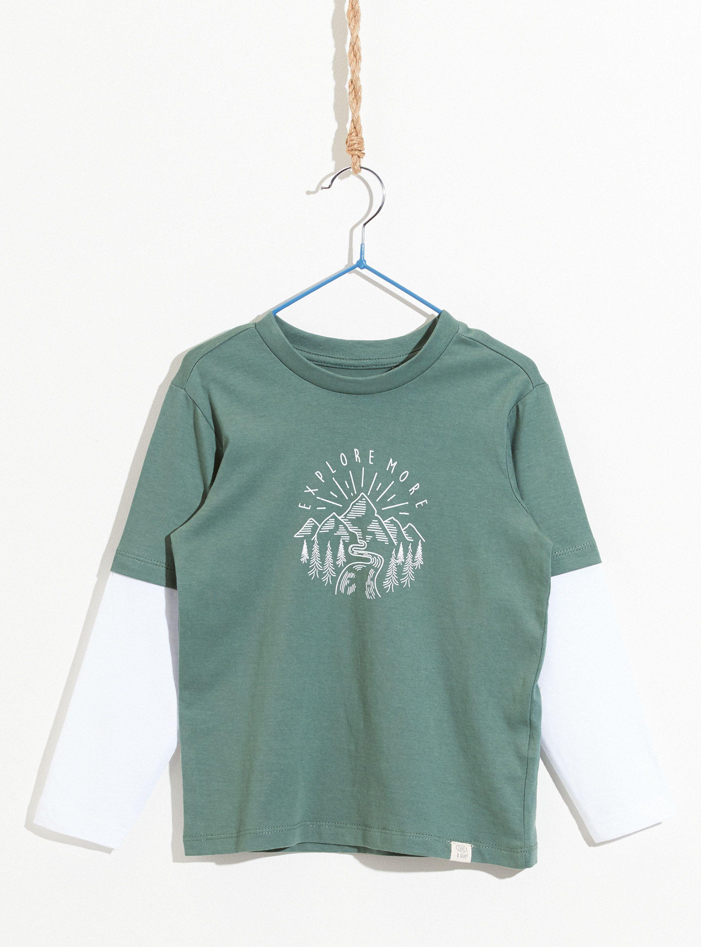 Polera Estampada Doble Manga Niño Tribu-0