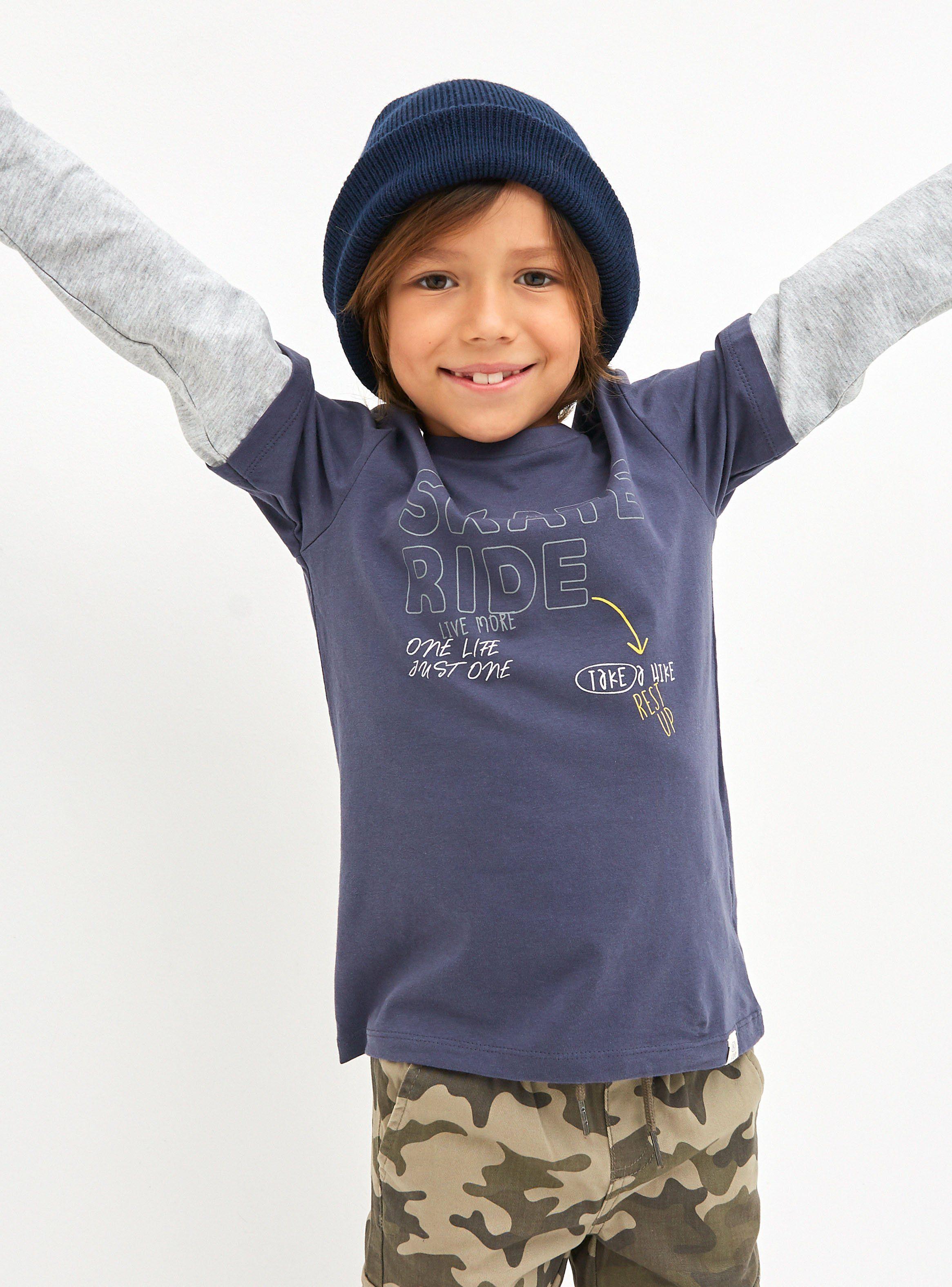 Polera Estampada Doble Manga Niño Tribu-0