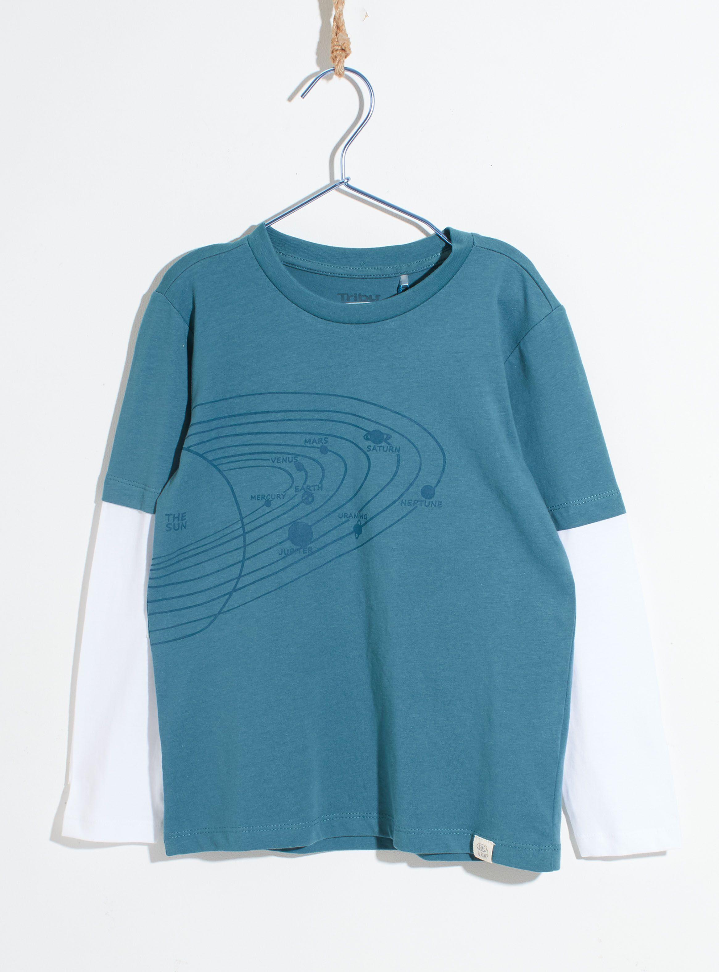 Polera Estampada Doble Manga Niño Tribu-1