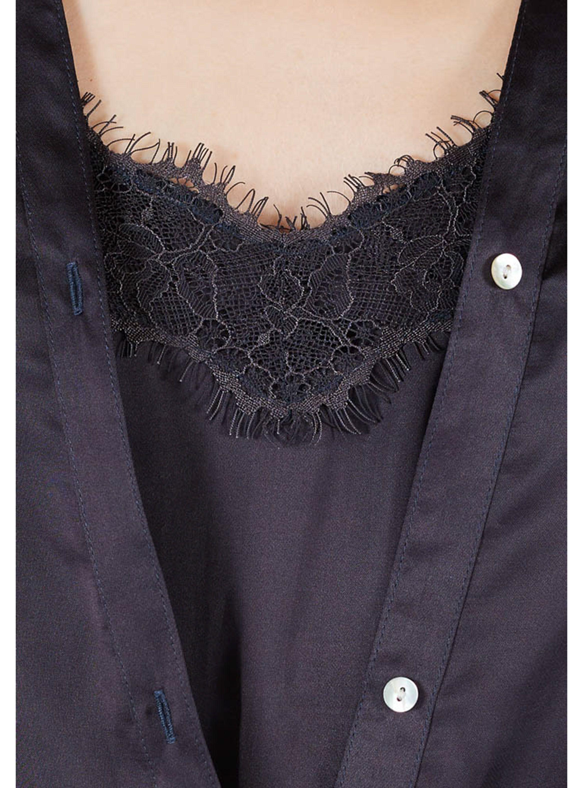 Blusa de Satin con Top Lencero Umbrale Woman-3