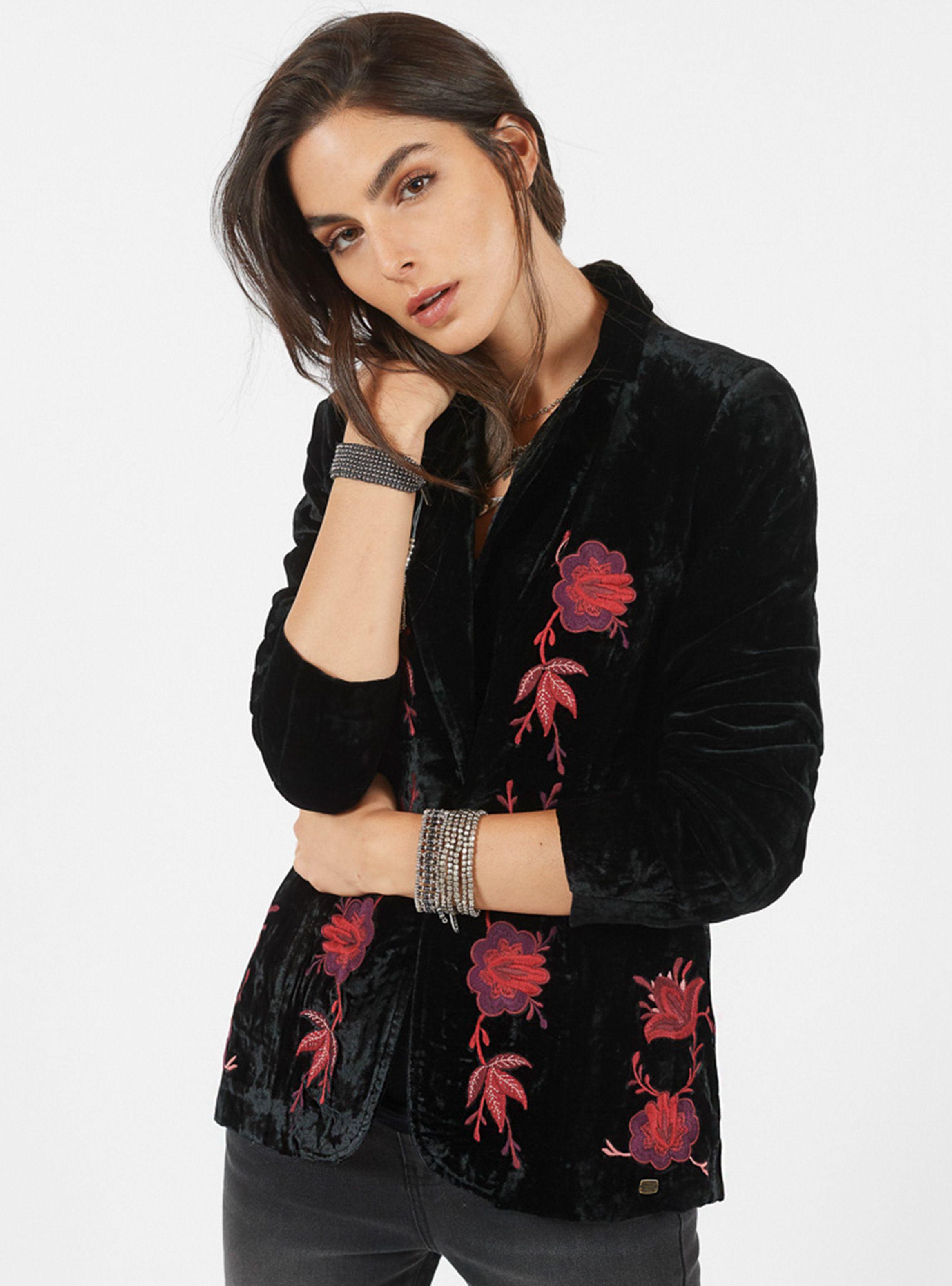 Blazer Terciopelo Bordado Umbrale Woman-0