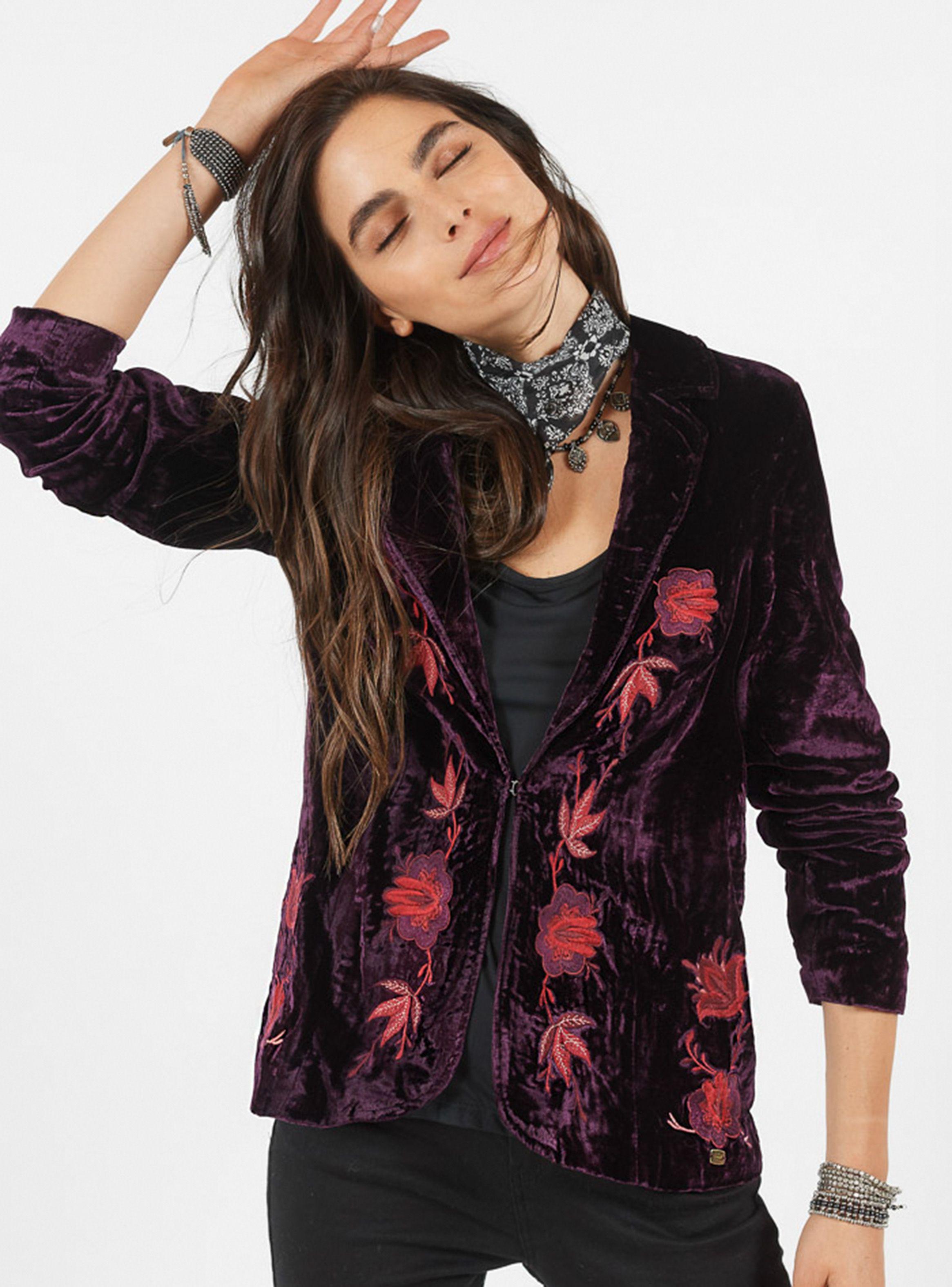 Blazer Terciopelo Bordado Umbrale Woman-0
