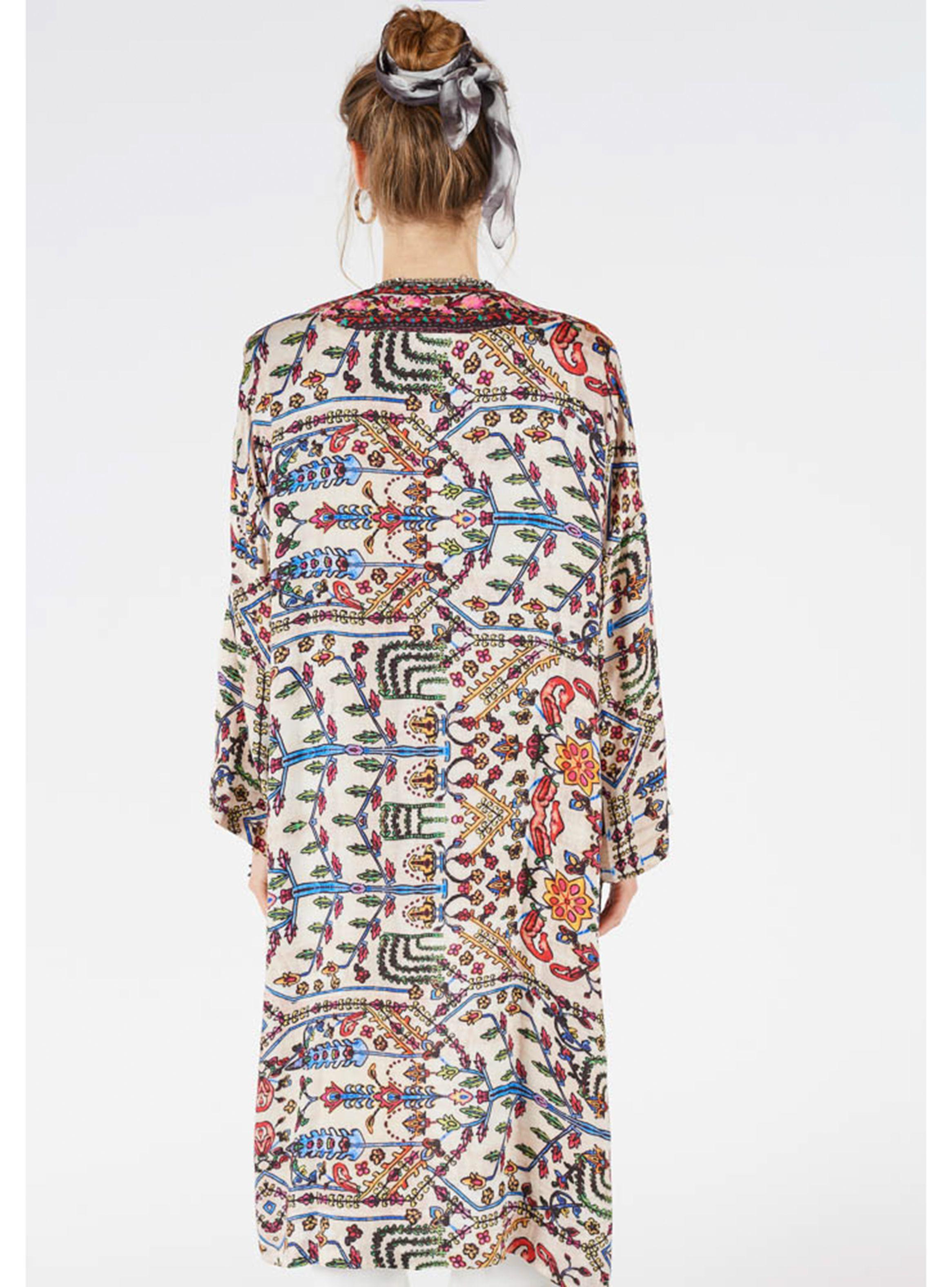 Kimono Estampado y Bordado Umbrale Woman-2