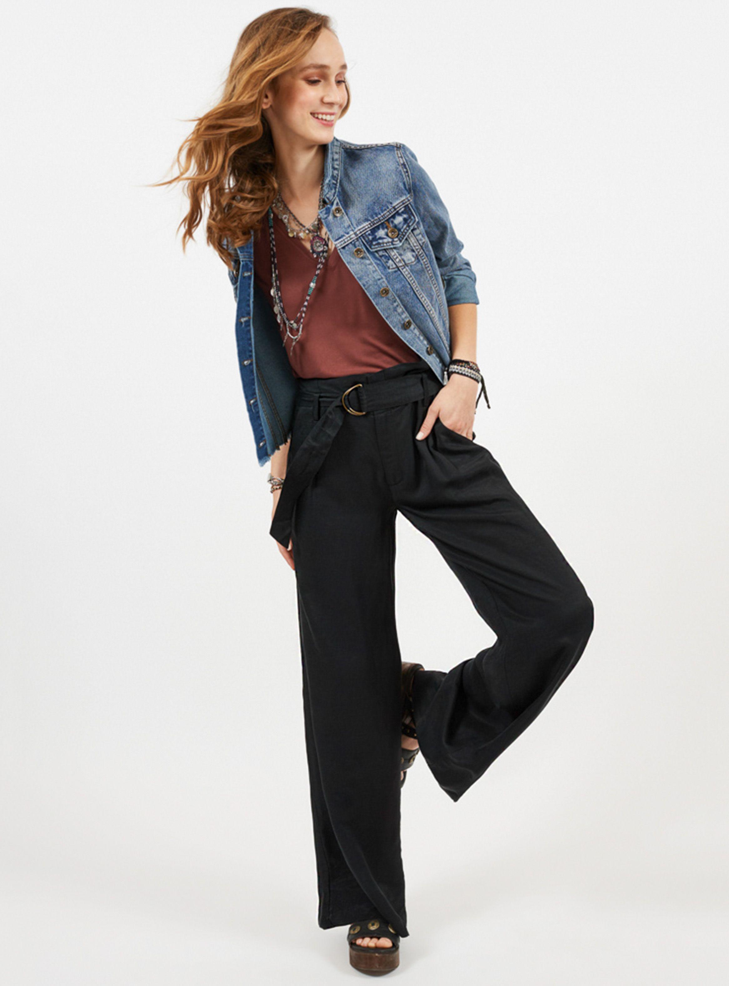 Pantalón Ancho Alto con Cinturón Umbrale Woman-3