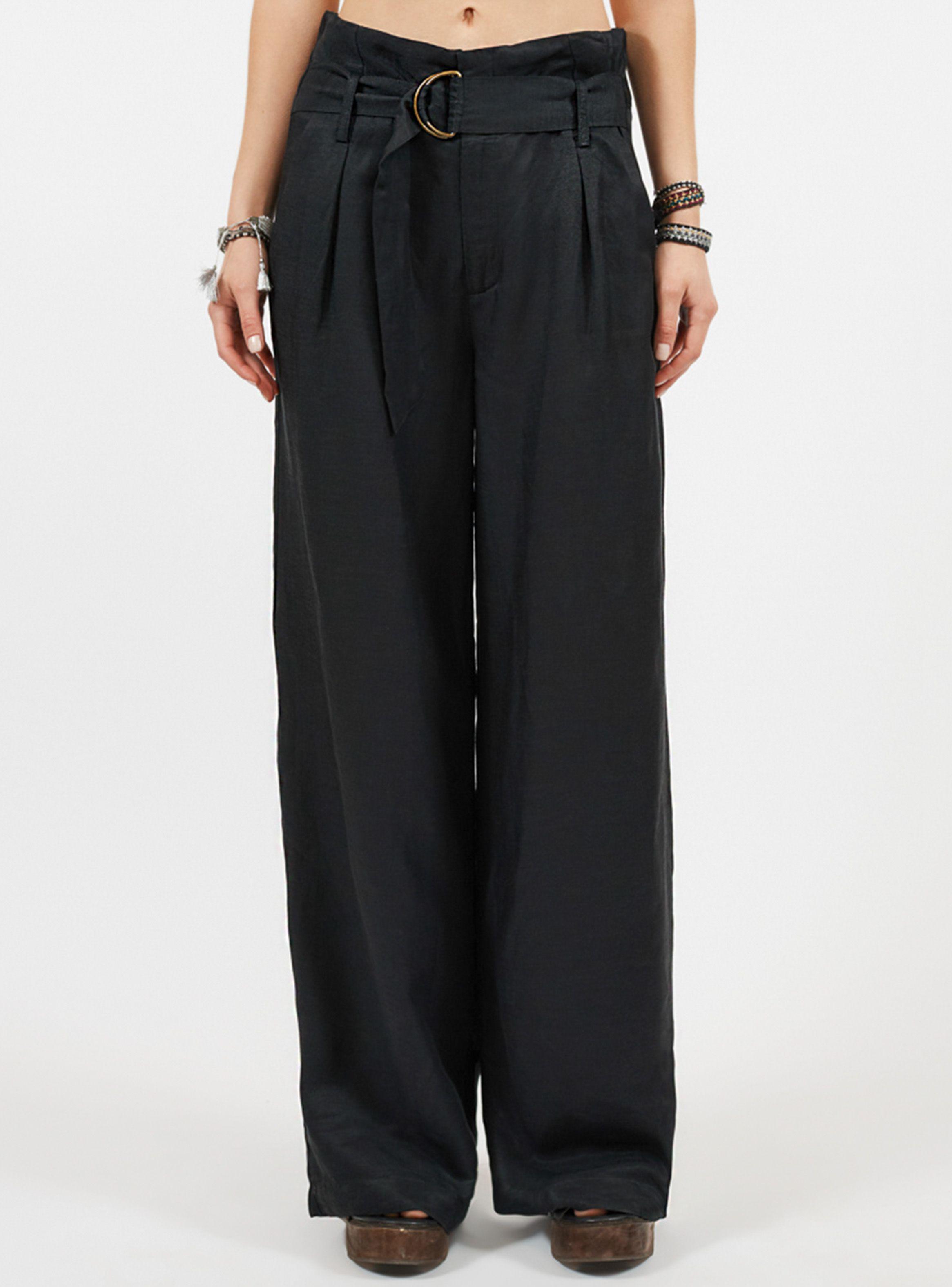 Pantalón Ancho Alto con Cinturón Umbrale Woman-0