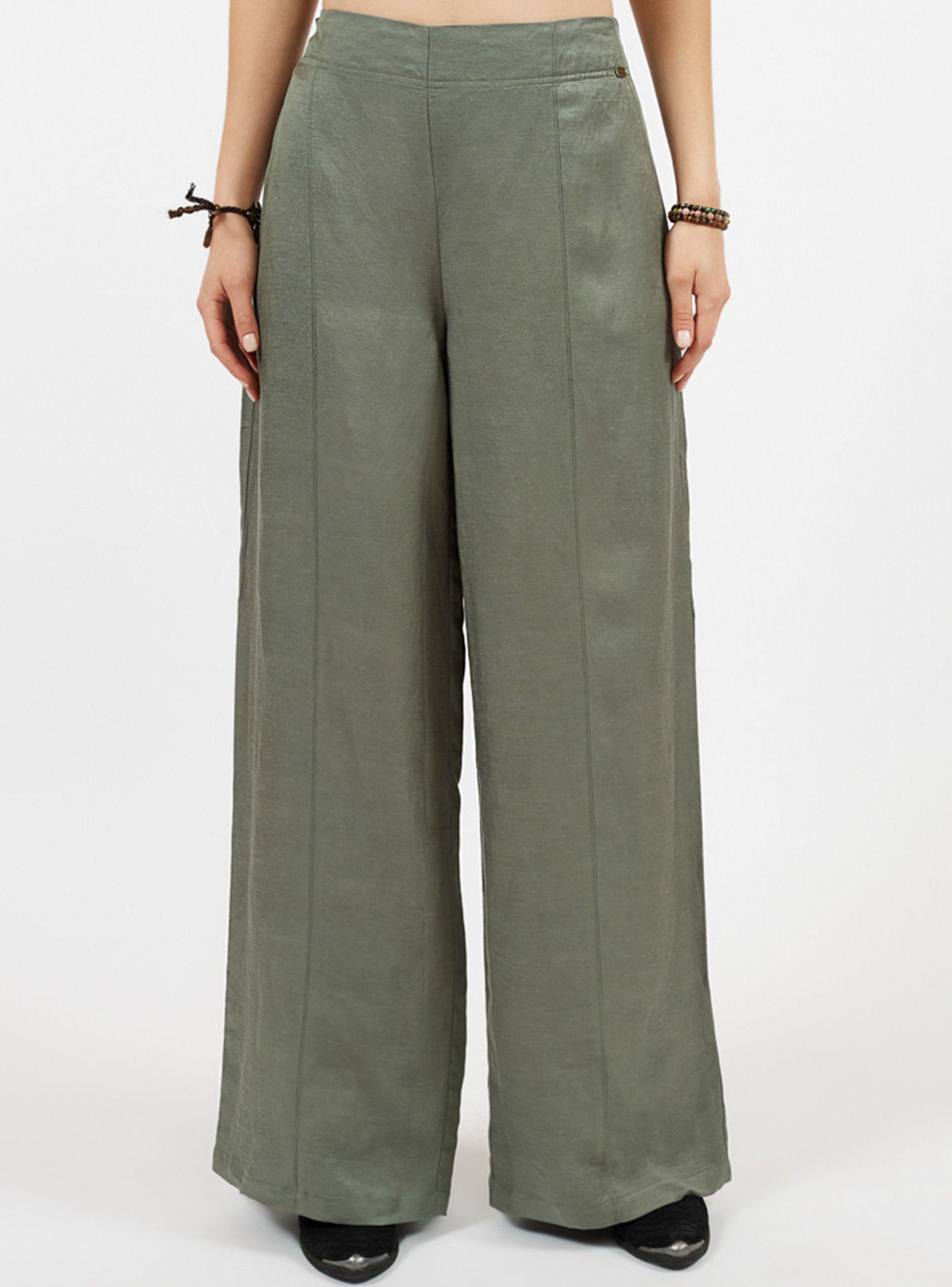 Pantalón Ancho Corte En Delantero Umbrale Woman-0