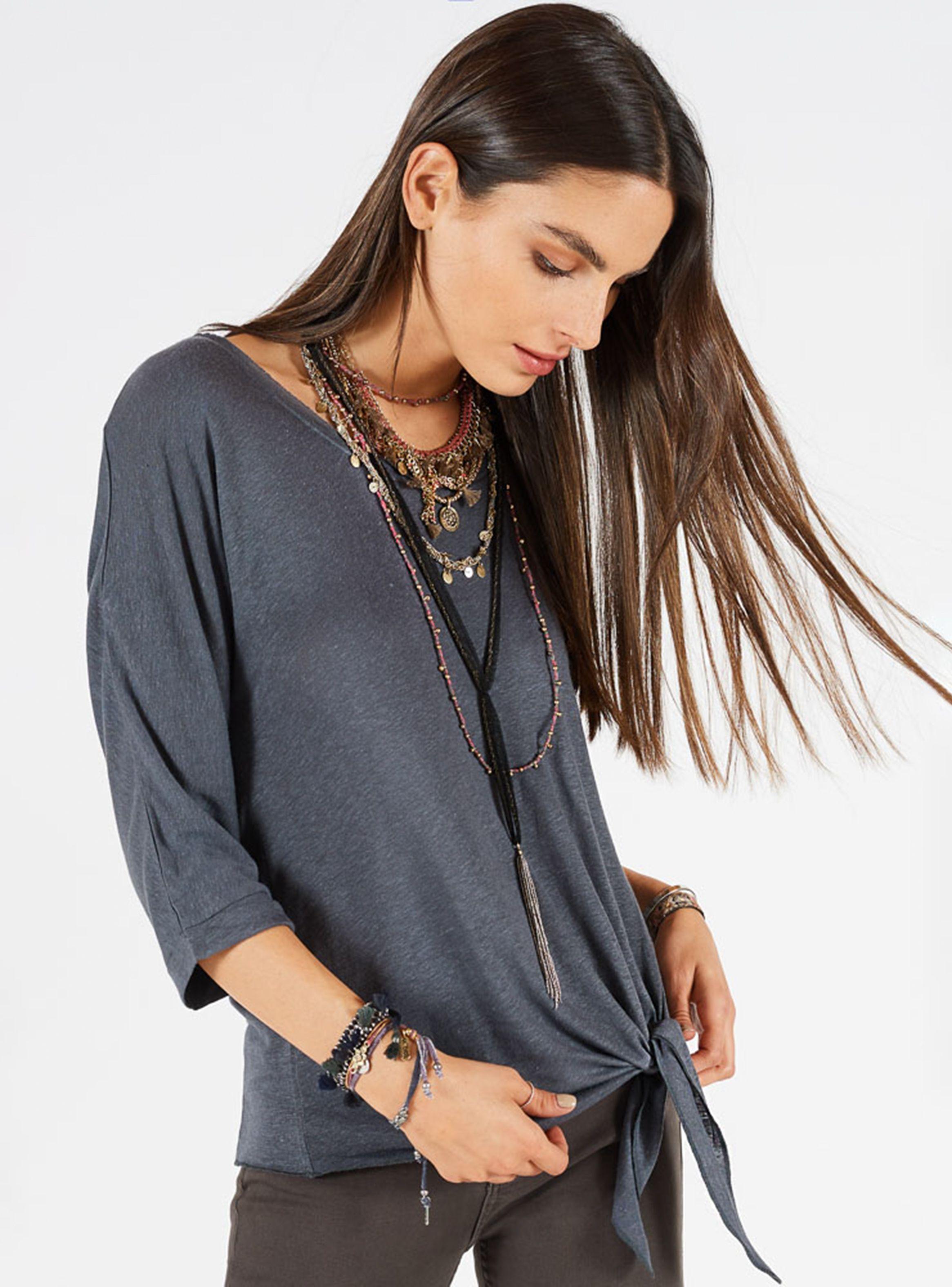 Polera Nudo Manga Corta Umbrale Woman-0