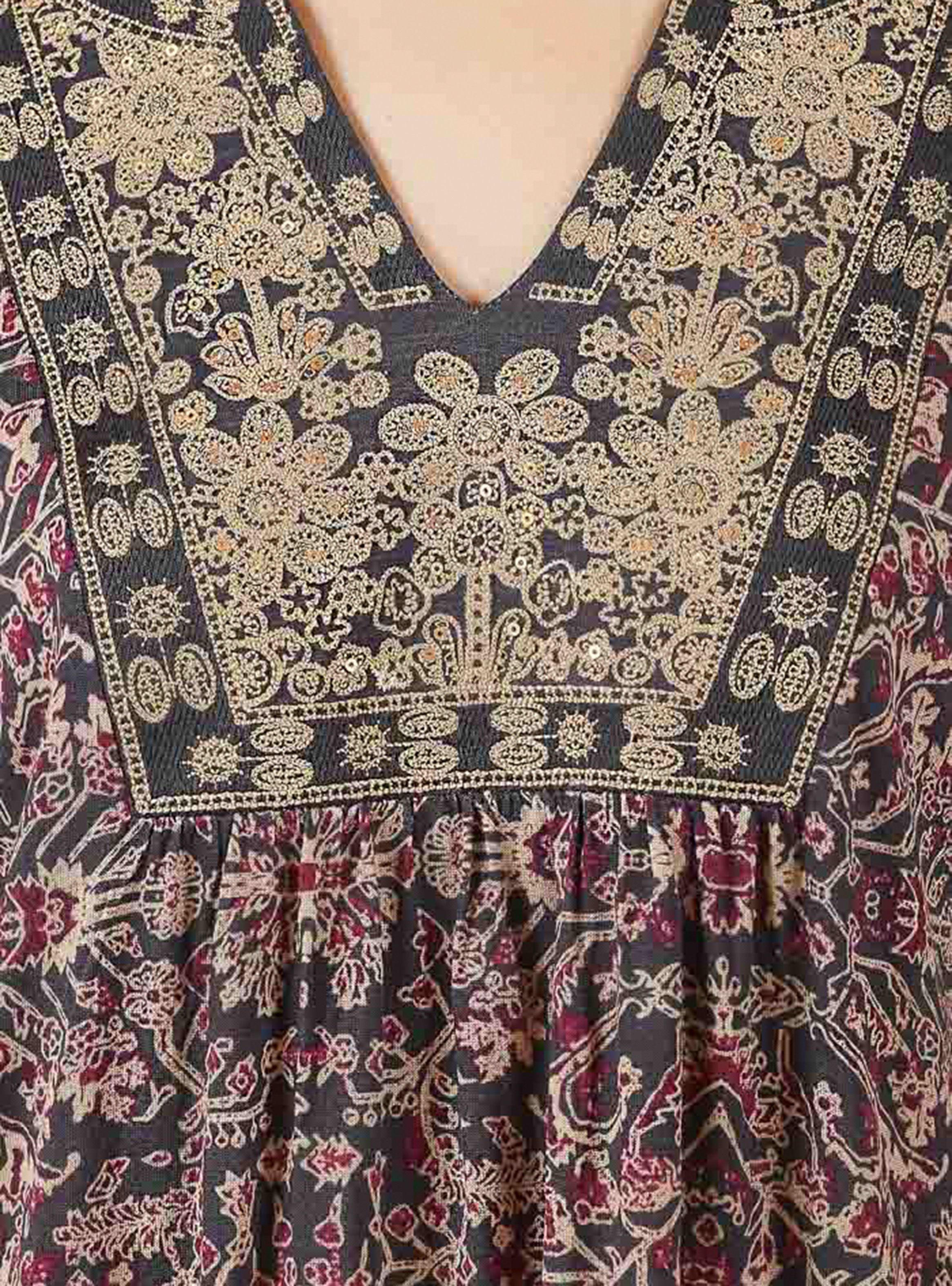 Polera Print Cuello V Umbrale Woman-2