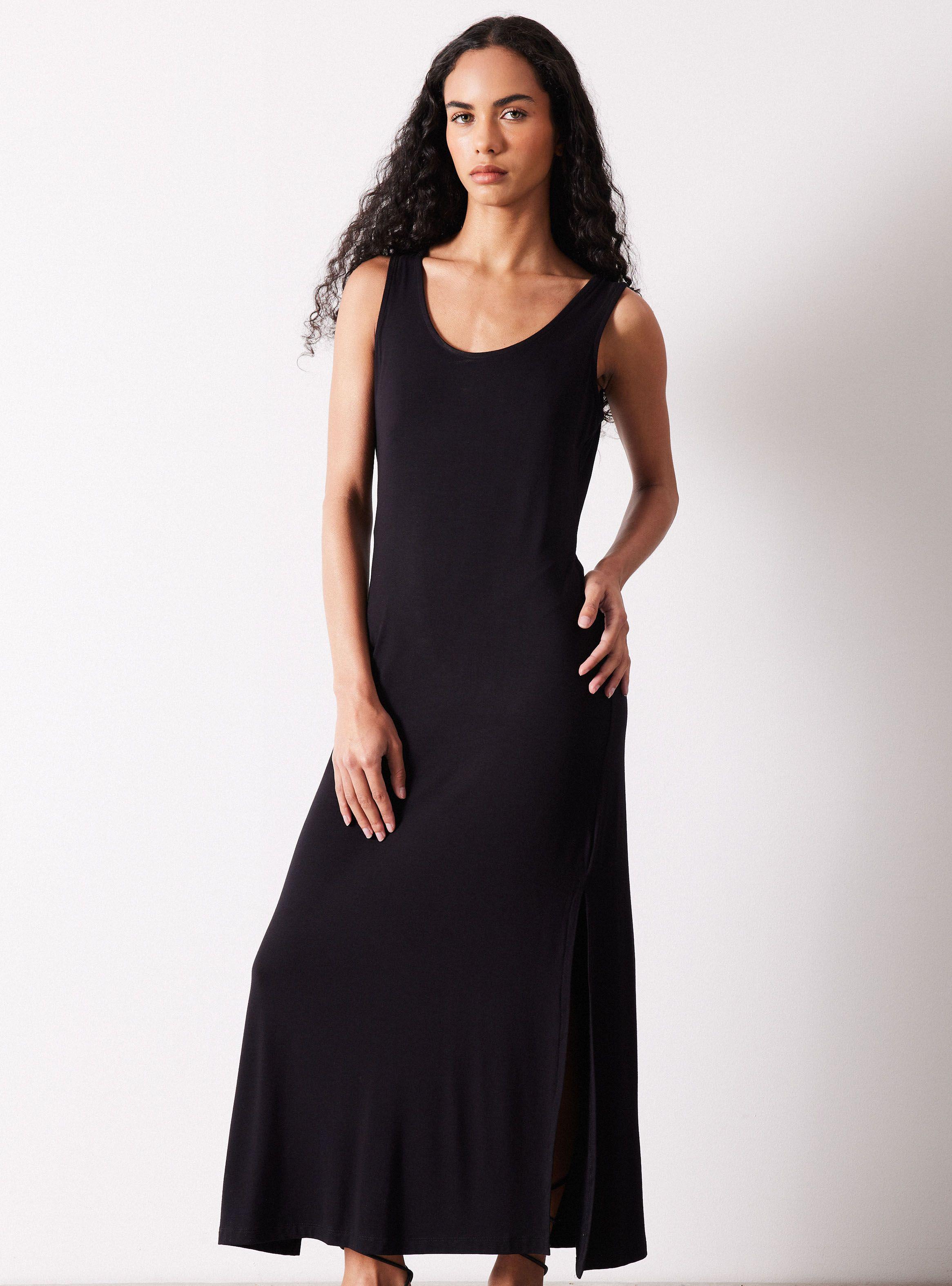 Vestido Relajado Largo-0